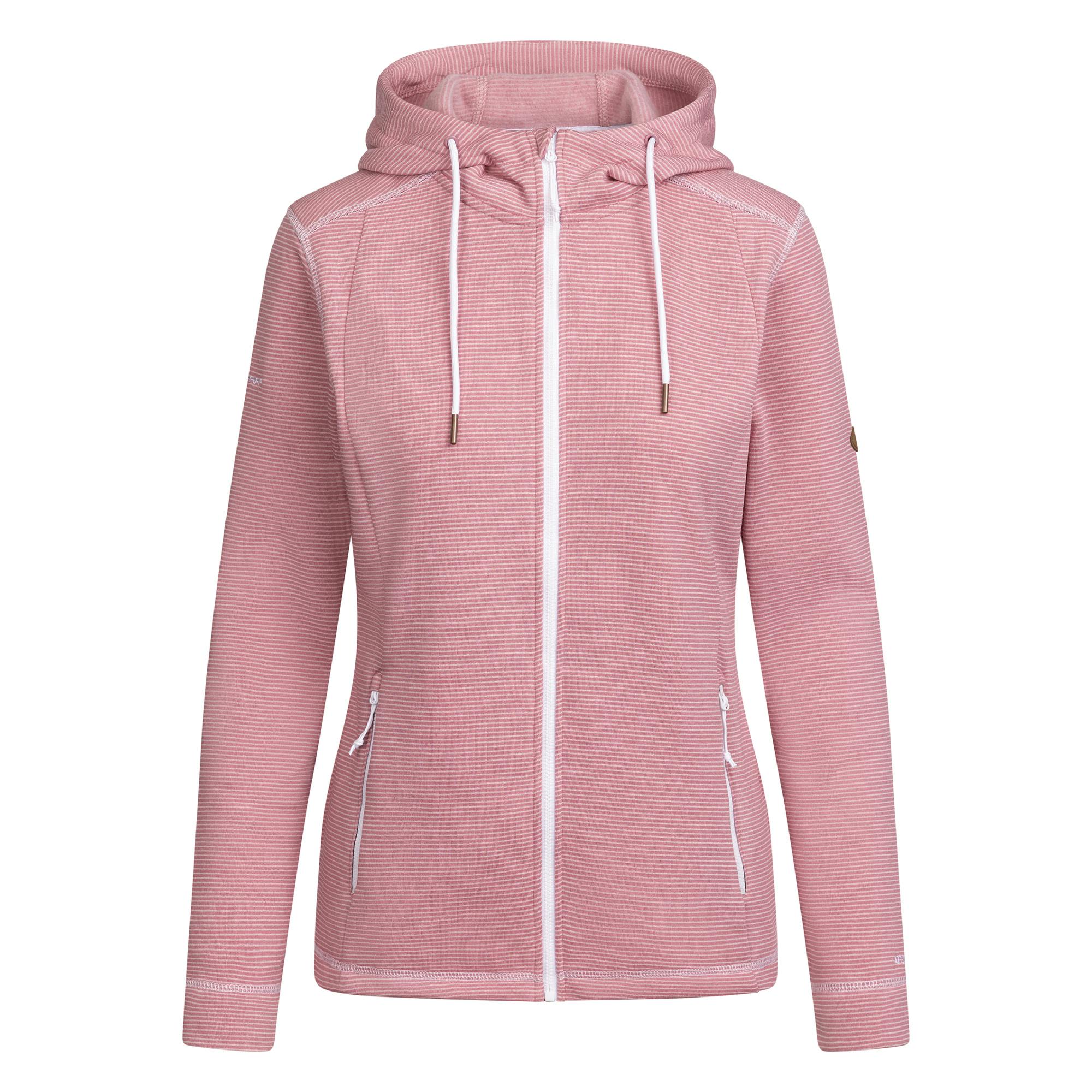 Trespass Women's Pink Rootless Stripe Marl At200 Fleece Jacket - Haze - Xl - Haze - 100% Polyester