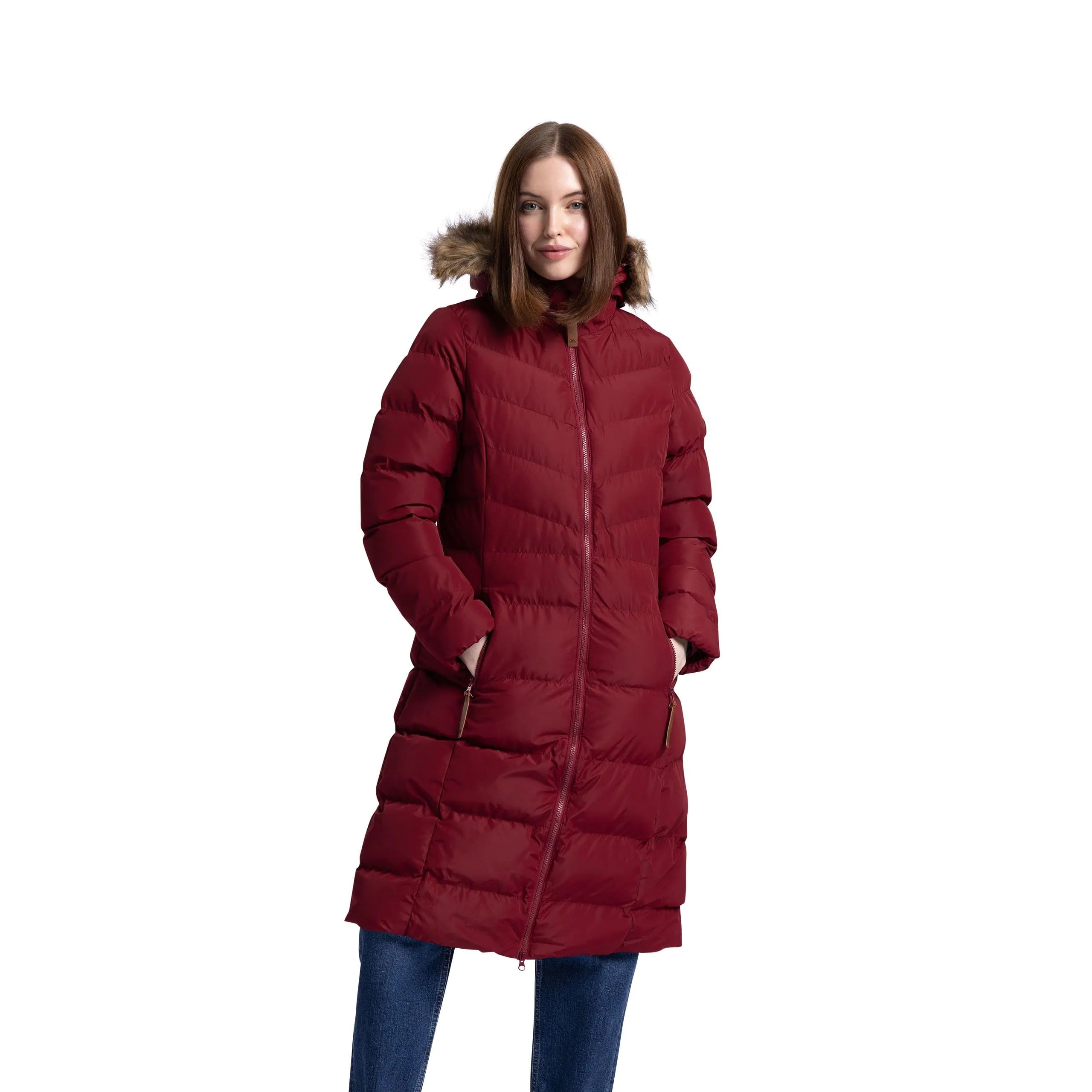 Trespass Women's Dark Audrey Padded Jacket - Cherry - Cherry - Large
