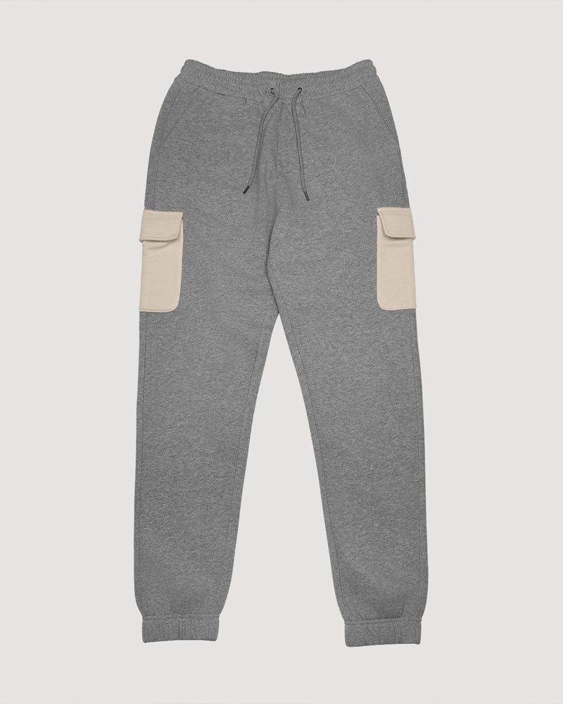 Larsson & Co Grey Combat Jogger With Contrast Pockets - Xl