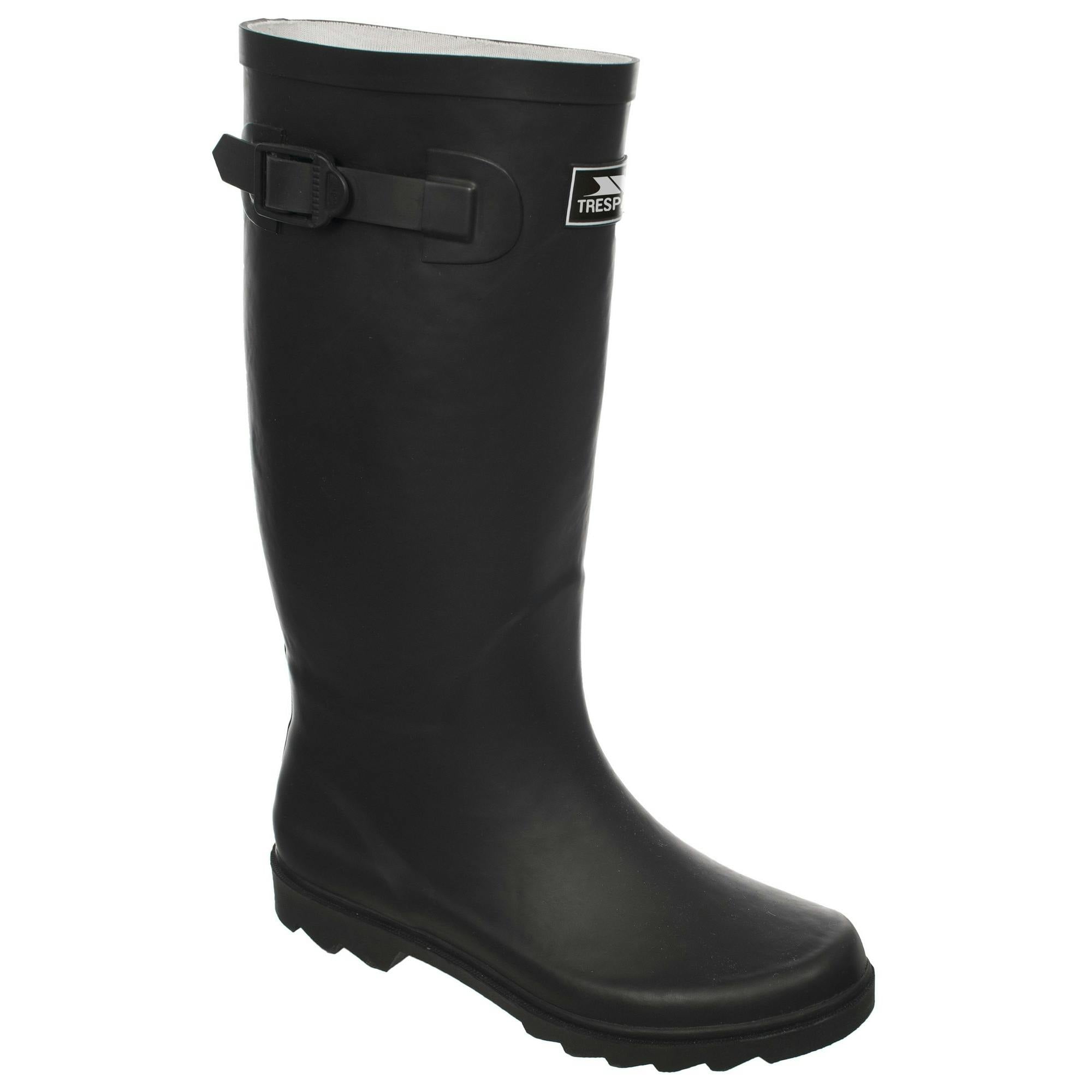 Trespass Men's Black Rn X Waterproof Rubber Wellington Boots In | : Size 4 - Image 3