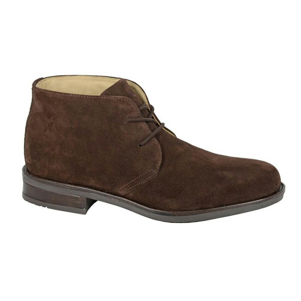 Roamers Men's Dark/Brown Suede Chukka Boots - 10 Uk - 80% Suede/10% Tpr/10% Leather