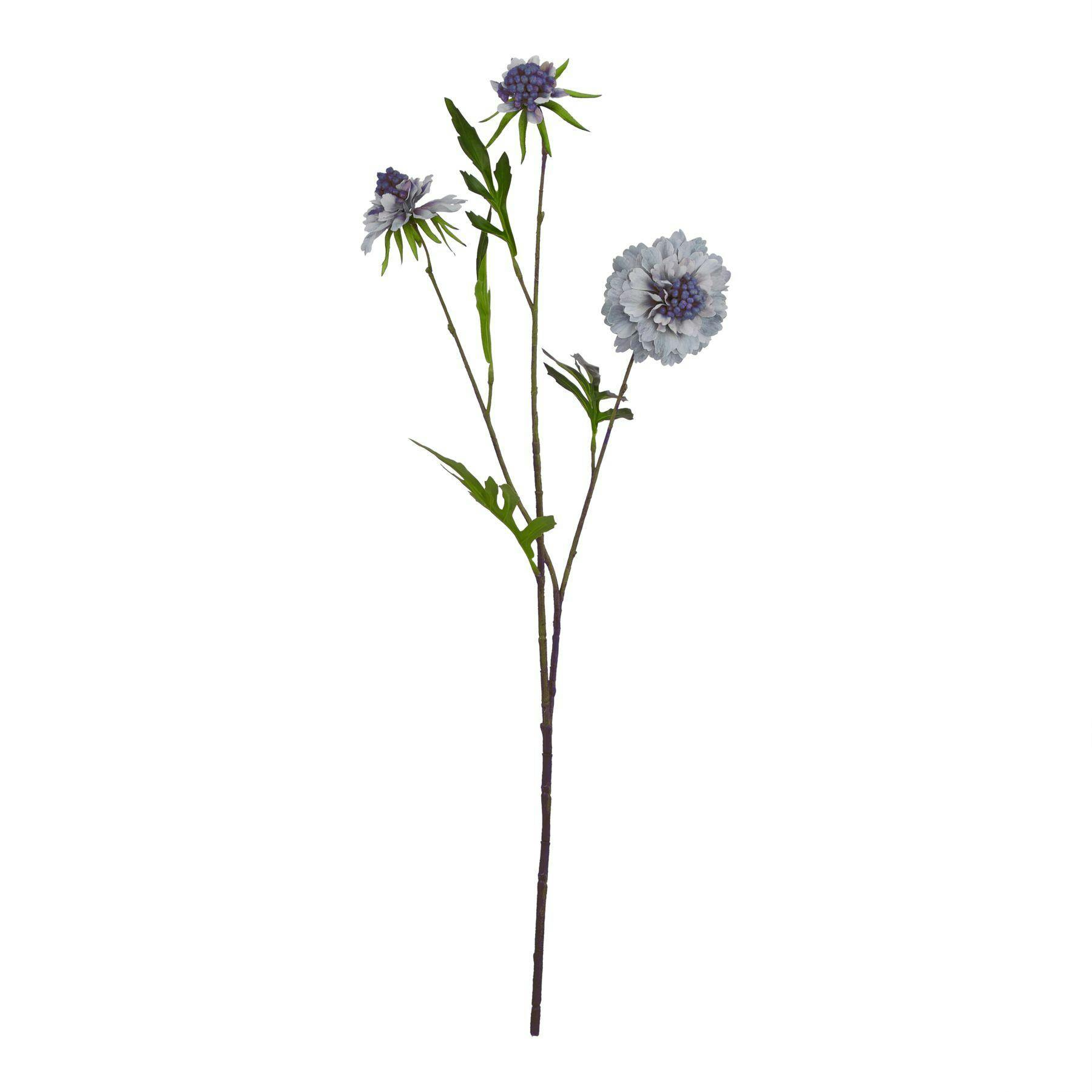 Hill Interiors The Natural Garden Collection Scabious Stem Artificial Plant in Blue - Image 2