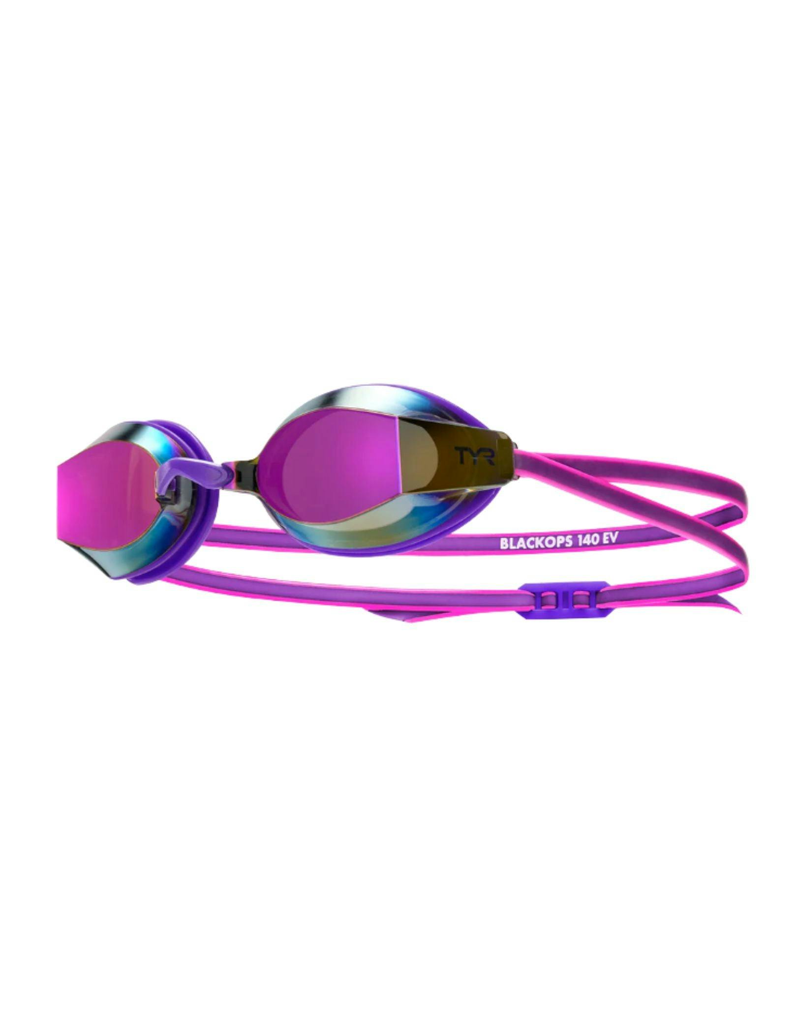 Tyr Women's Black/Purple/Pink Ops Ev Racing Goggle - Mirrored Lens