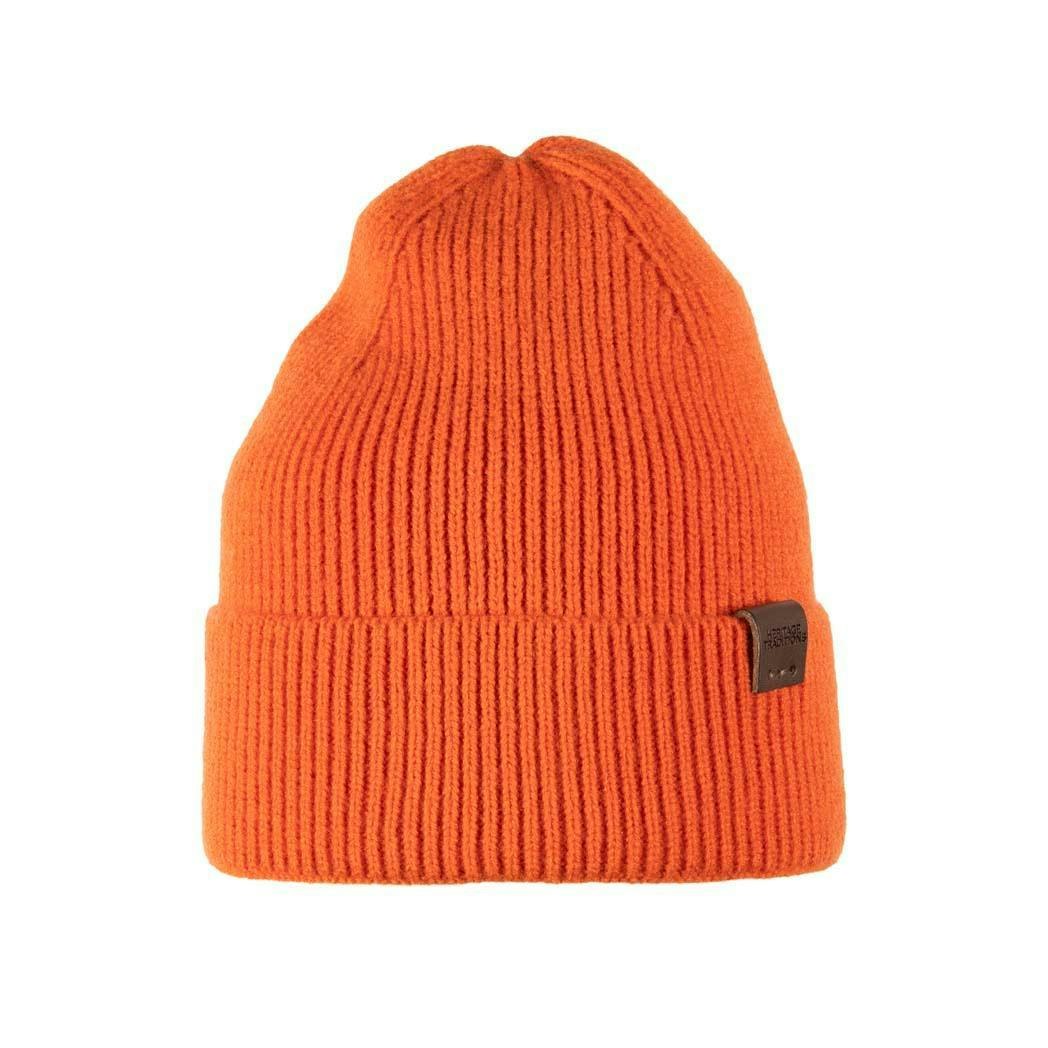 Heritage Traditions Orange Billy Fisherman Rib Beanie - Hunting