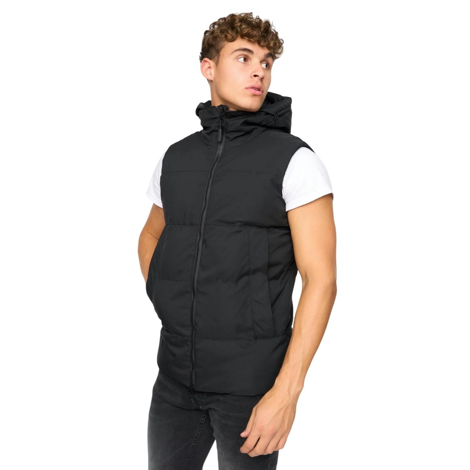 Crosshatch Men's Black Hanjo Gilet - L - 100% Polyester