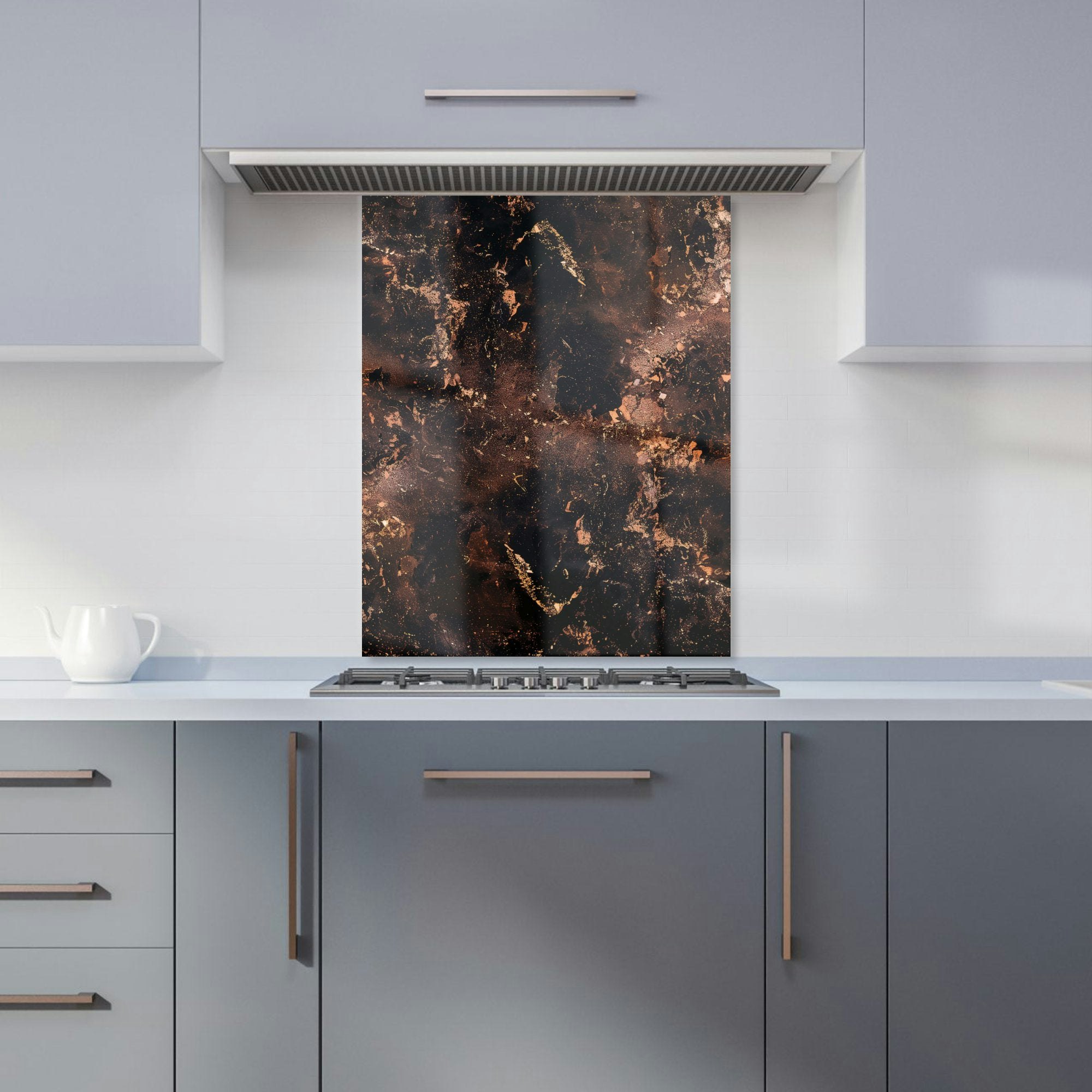 Warren Reed - Designer Copper Quartz Effect Kitchen Splashback - W600mm X H750mm