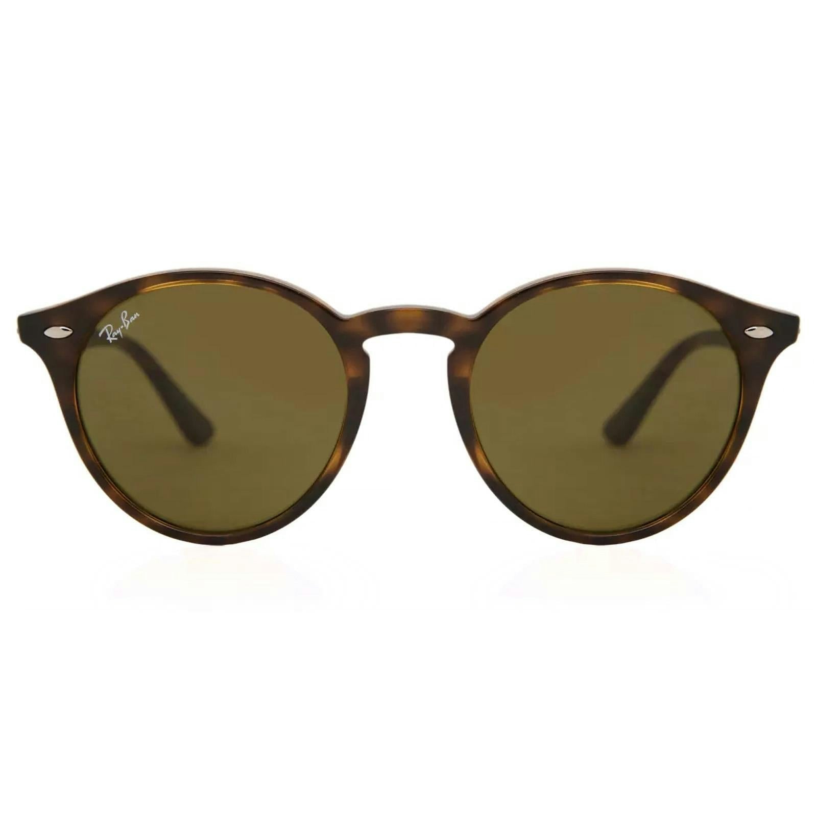 Ray - Ban Unisex Brown Ray - Ban Rb2180 710/73 Sunglasses Injected Turtle Round Normal - Image 19