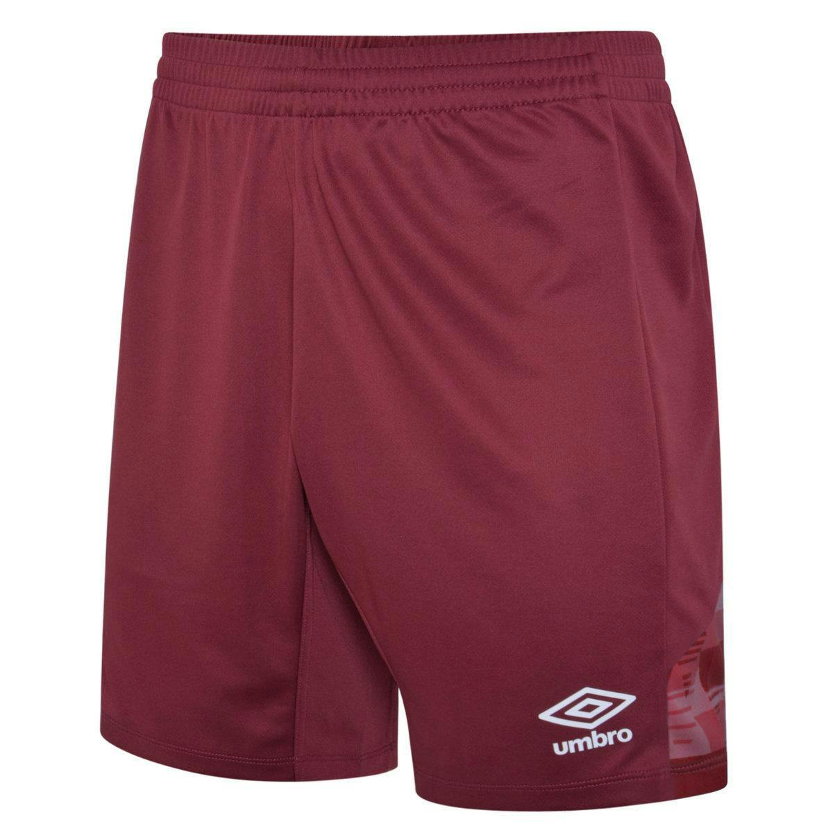 Umbro Men's Vier Shorts - New Claret - Xxl - New Claret - 100% Polyester