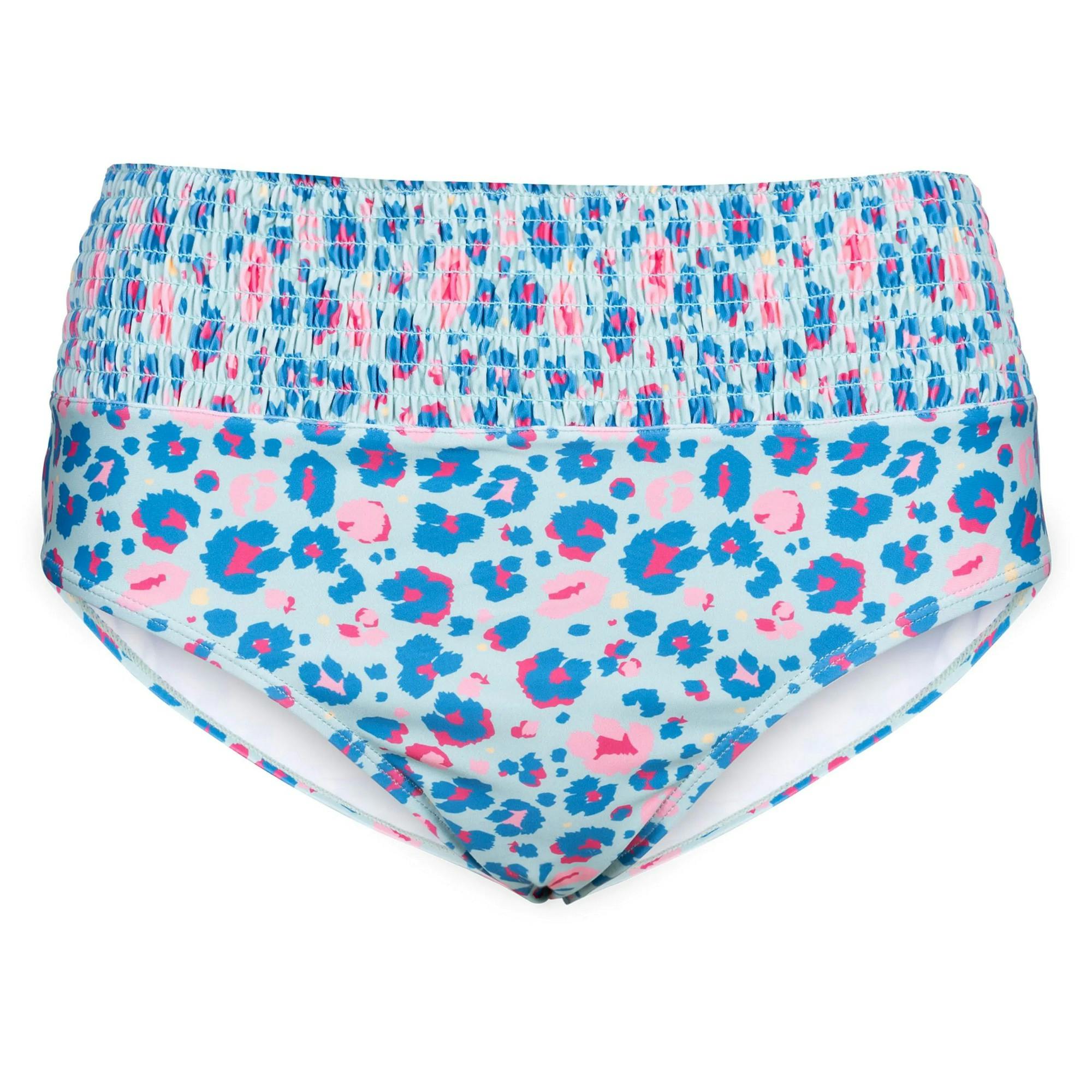 Trespass Women's Light / Eryn Leopard Print Swim Briefs - Sage - Sage - L - 85% Polyester/15% Elastane