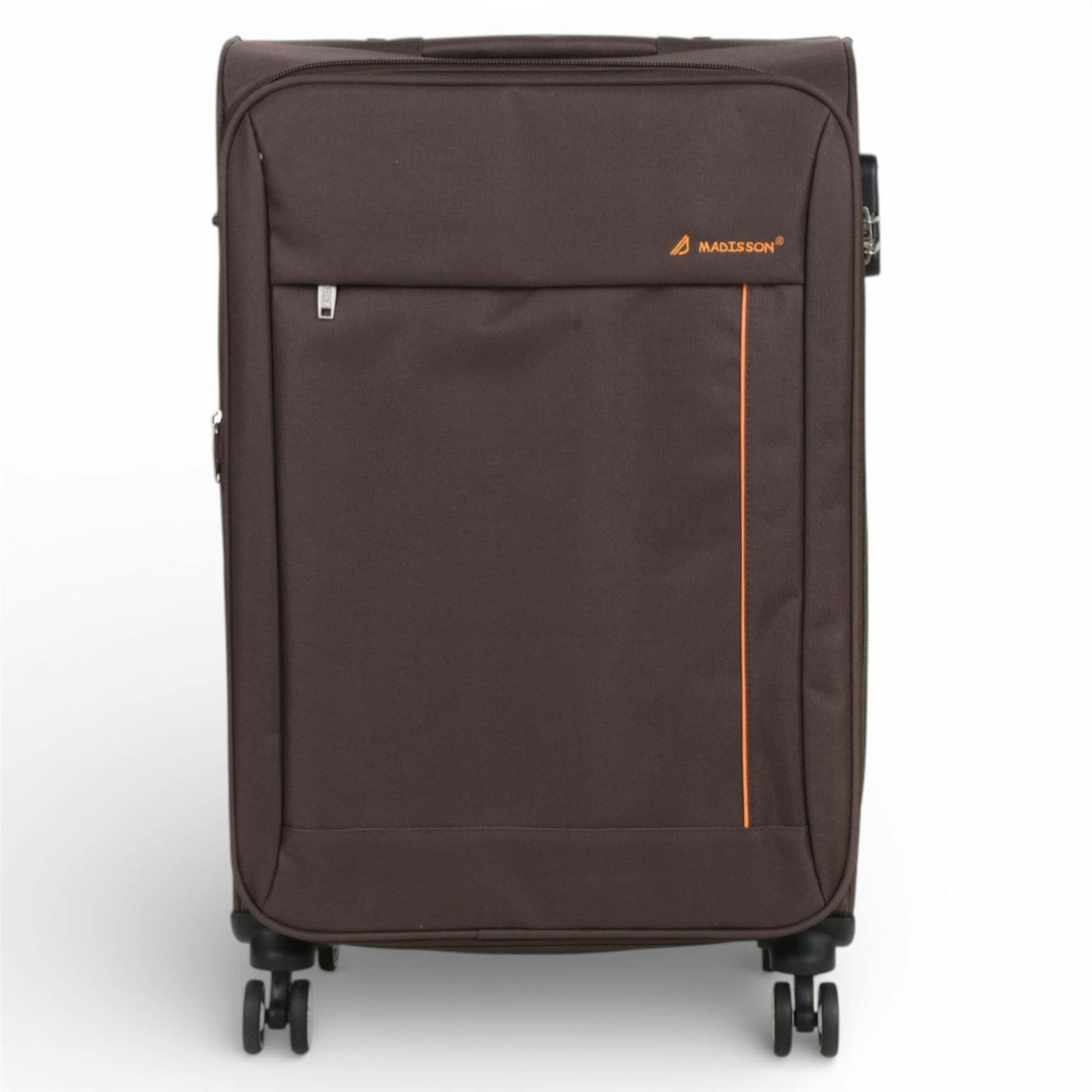 Snowball Brown Lightweight Soft Casing Travel Luggage Suitcases - Medium