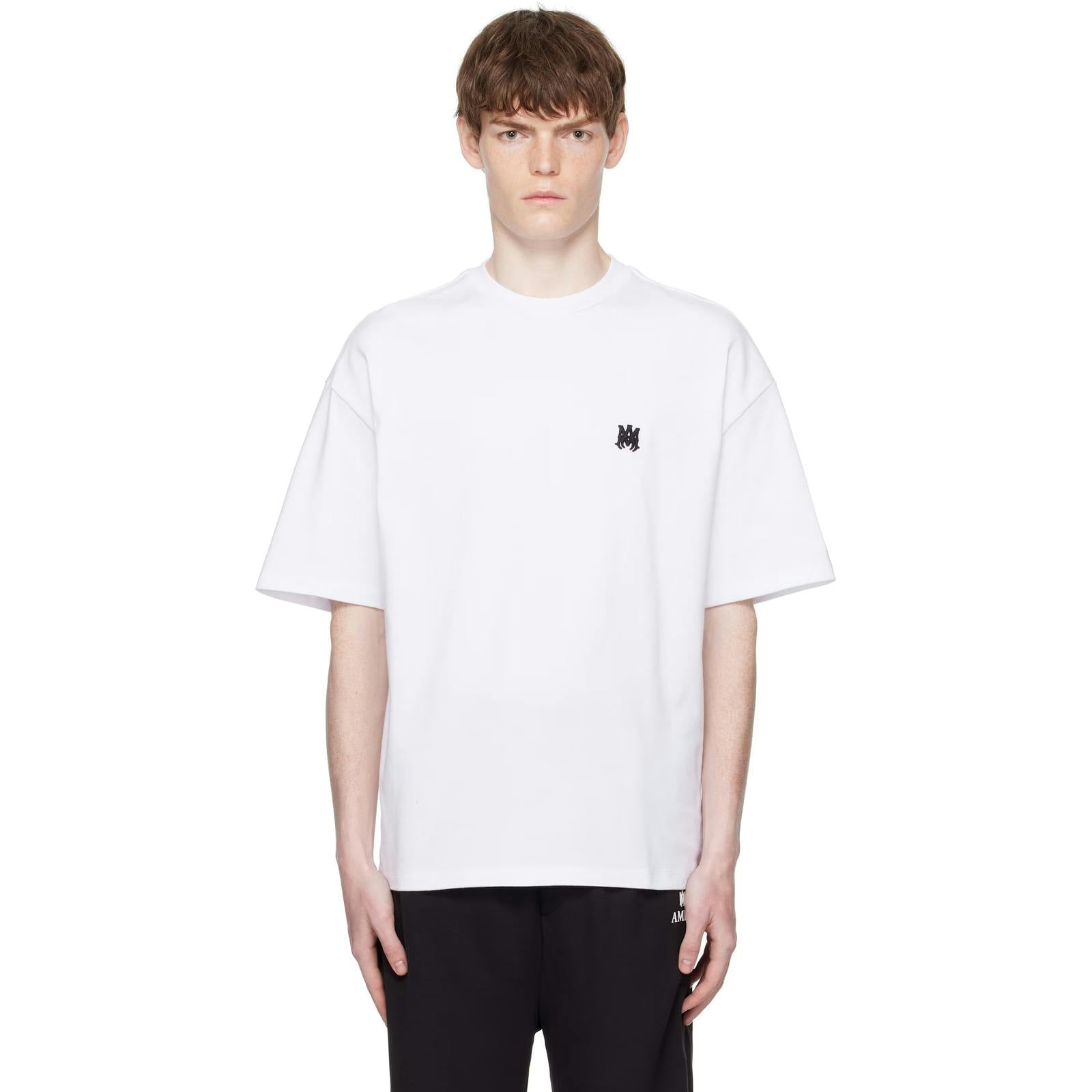 Amiri White Ma Logo Skater Oversized T-Shirt In - S