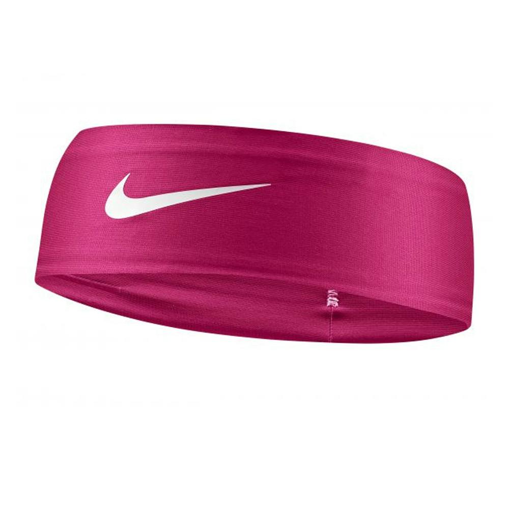 Nike Dri-Fit Headband - Vivid Pink/White / Plain Design & - & Featured Logo - Image 2