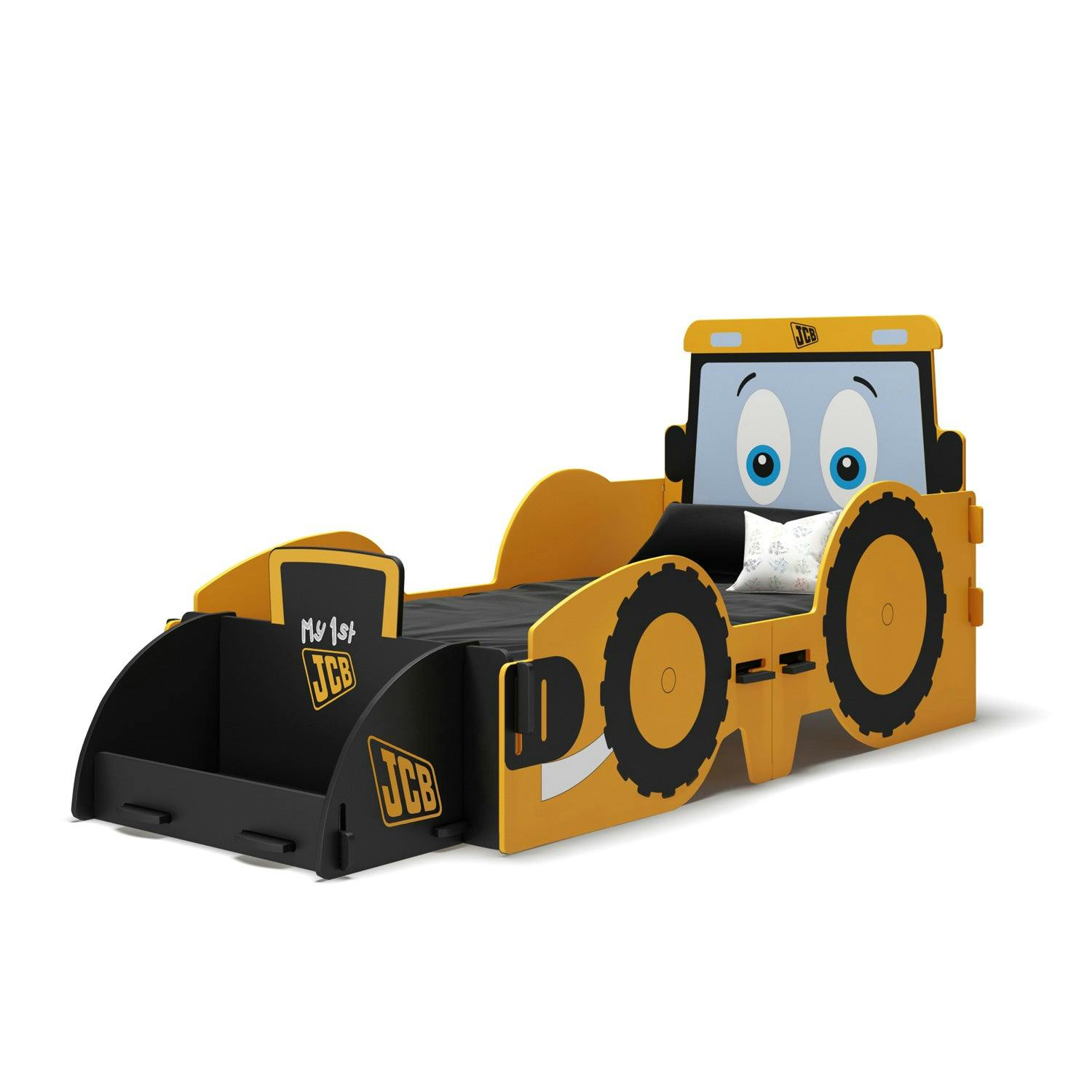 Kudlhome Orange Joey Jcb Toddler Bed, - Toddler