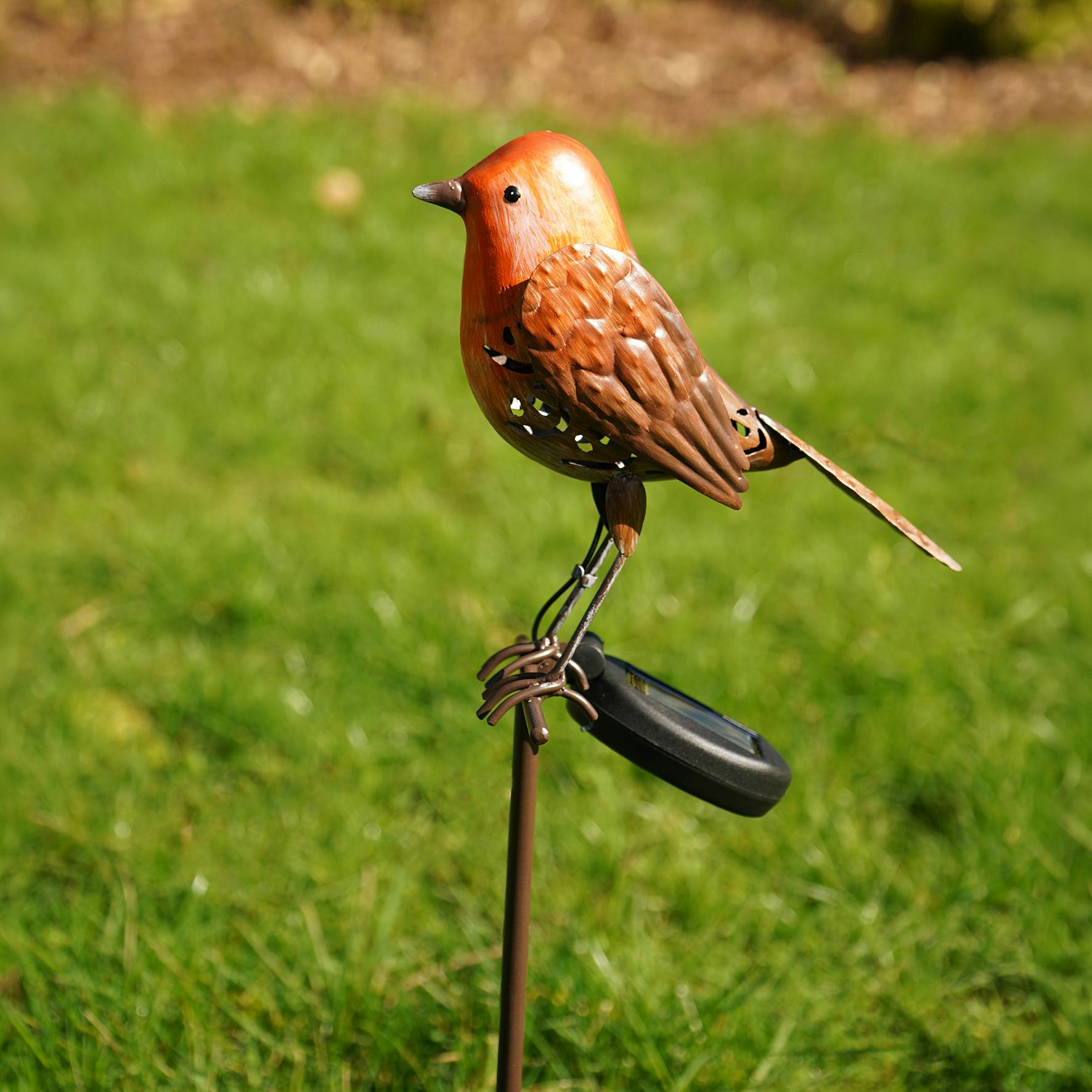 Rackhams Brown/Orange Solar Stake - Robin