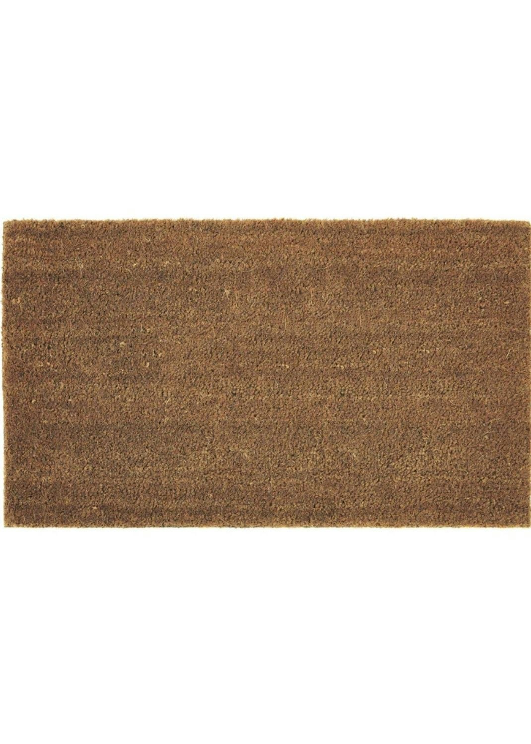 Rackhams Durable Coir Scraper Plain Doormat - 45X75 Cm