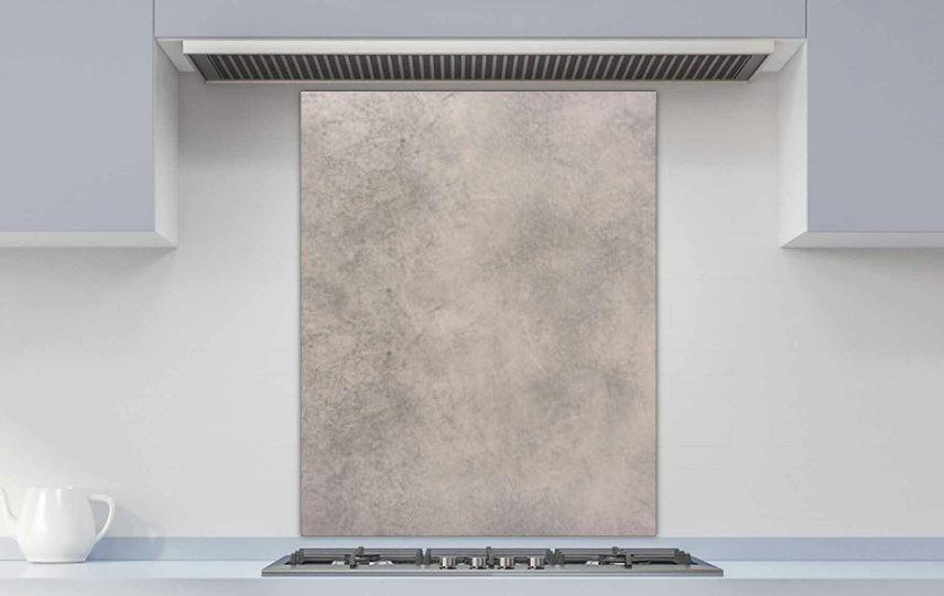 Printed Glass Kitchen Splashback - Natural White Stone Texture Background. Tile Stone Background 595X745mm - Image 2