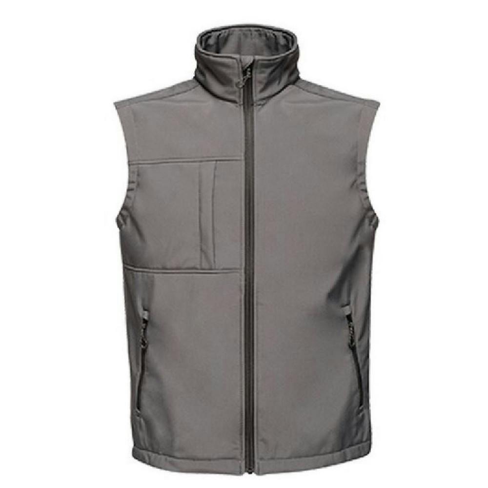 Regatta Men's Grey/Black Octagon Ii Printable Soft Shell Bodywarmer - Seal - 4XL - Seal - 96% Polyester/4% Elastane