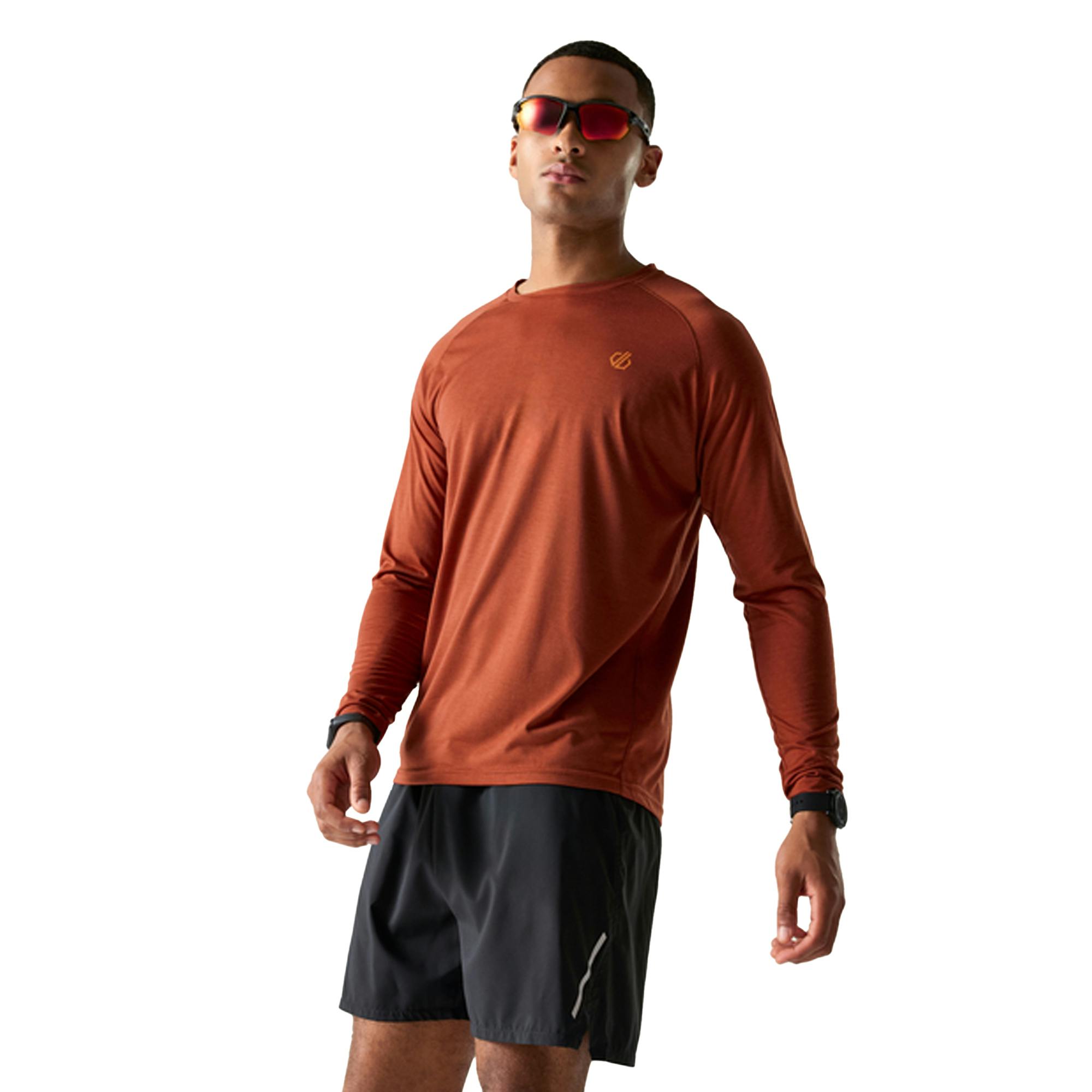 Dare 2B Men's Agile Long-Sleeved T-Shirt - Arabian Spice - Arabian Spice - Xxl