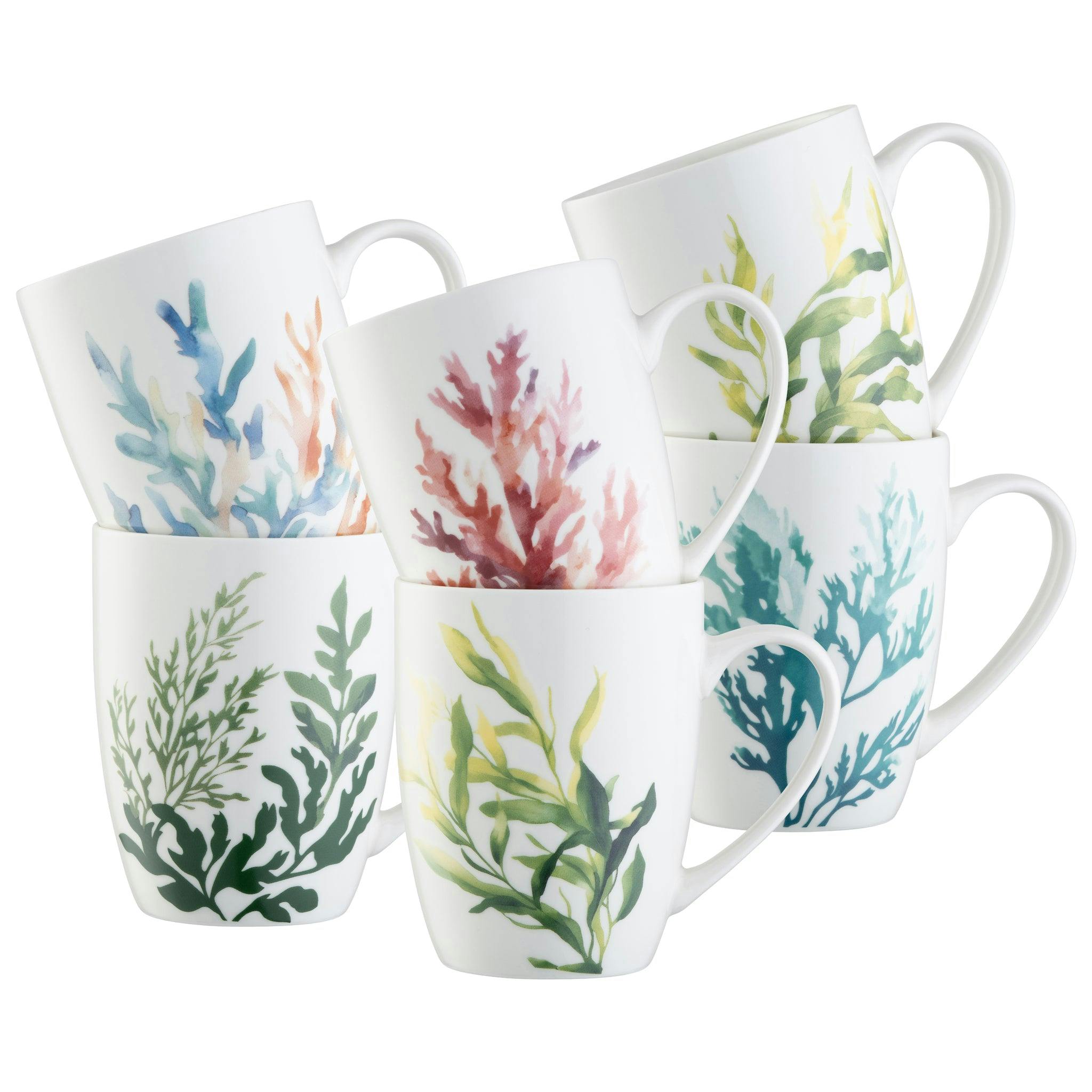 Rackhams Aynsley Atlantic Set Of 6 Mugs