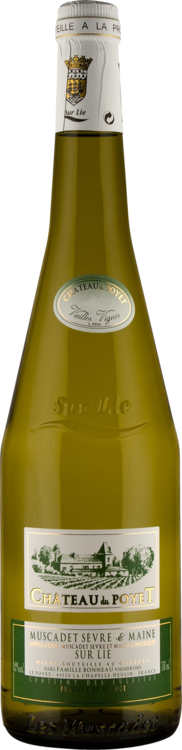 Various Wine White Chateau Du Poyet Muscadet Sevre Et Maine Sur Lie Vieilles Vignes 2023 75Cl - Pack Of 6