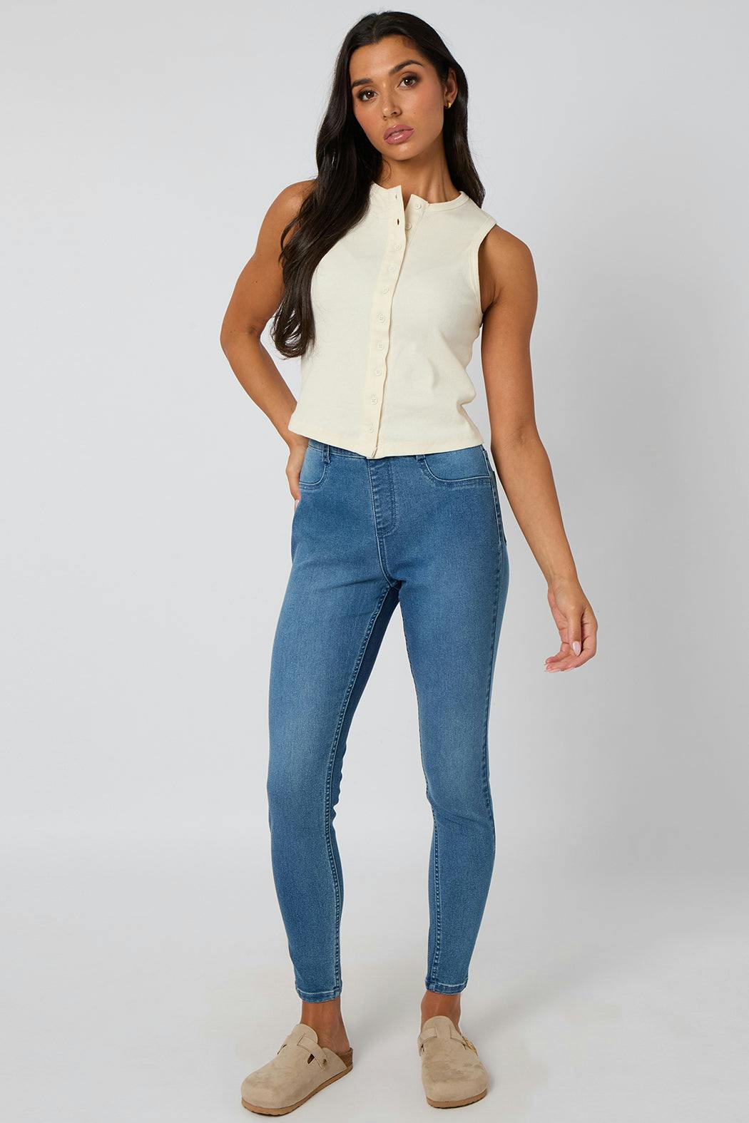 Urban Bliss Blue Mid- Jegging - 10