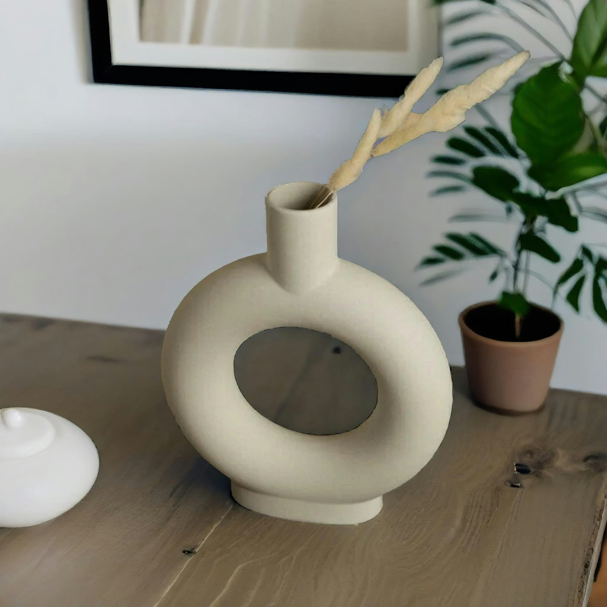Rackhams Donut Round Ceramic Vase