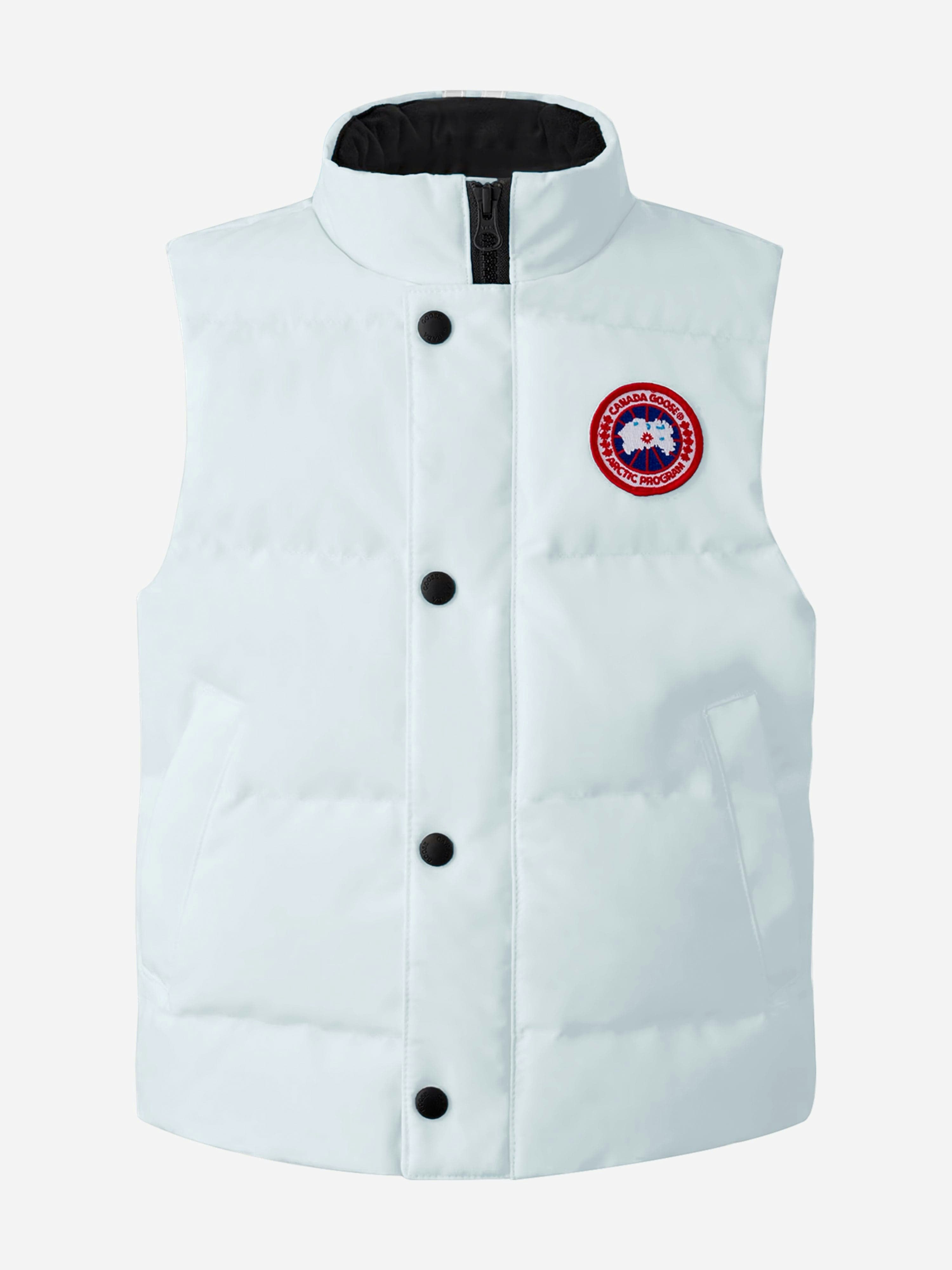 Canada Goose Grey Kids Down Padded Vanier Gilet In - Xs (6 Yrs)