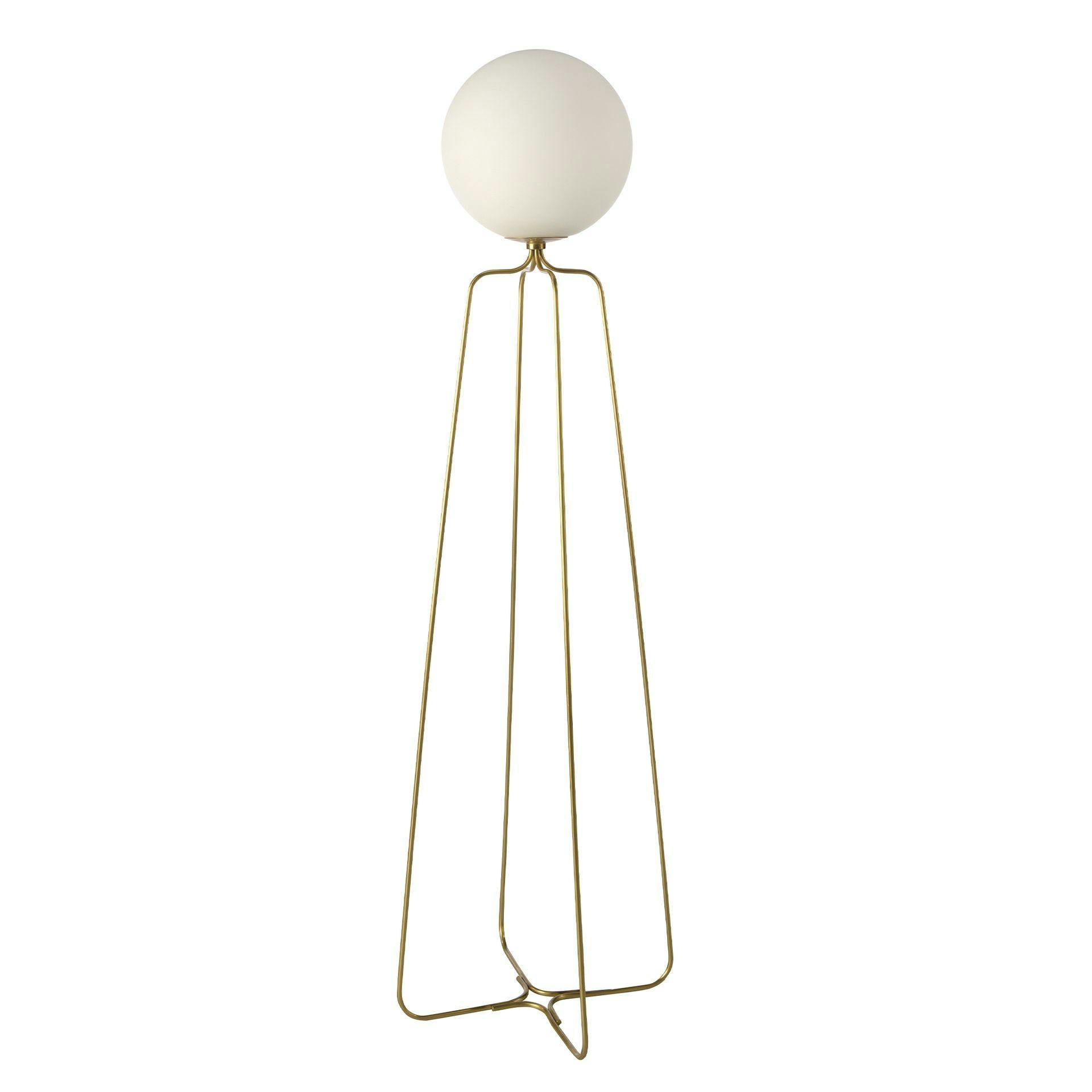 Angel Cerdá Golden/White Floor Lamp Steel And Glass 8047