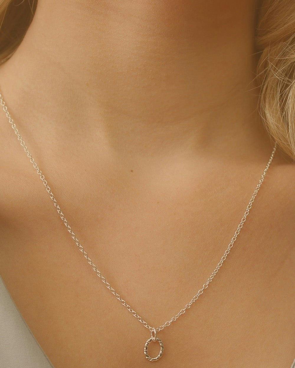 Elk & Bloom Silver Dainty Chain Necklace - Pendant Only - No Thank You