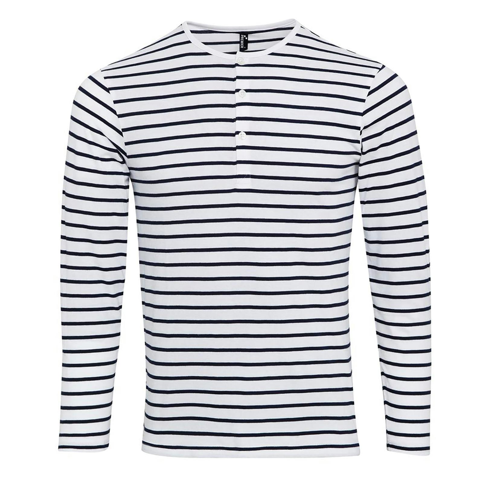 Premier Men's Off-White Long John Roll Sleeve Tee In | Size: Xs - Image 4