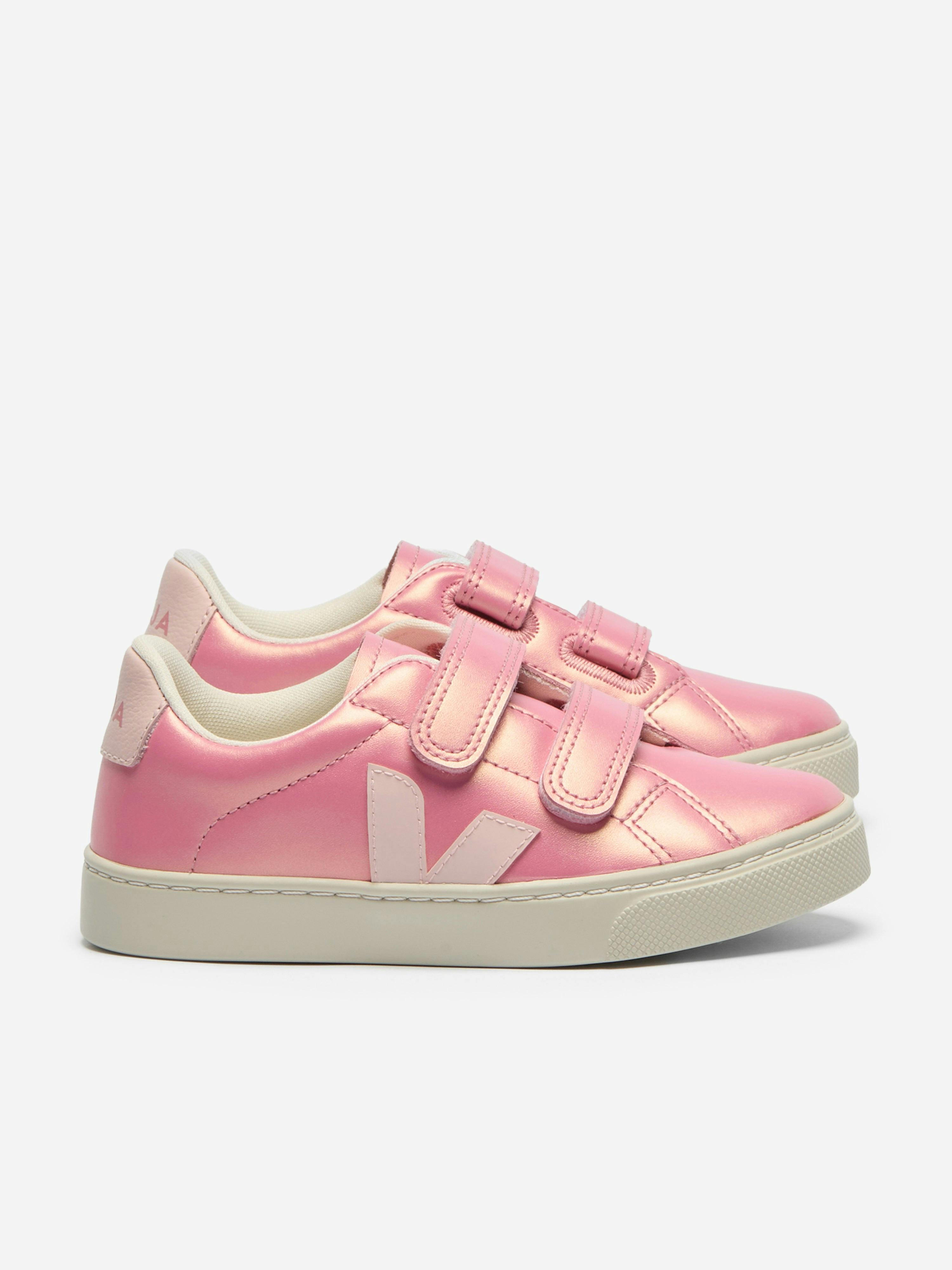 Veja Girls Pink Small Esplar Leather Trainers In - Eu 22 Uk 5.5