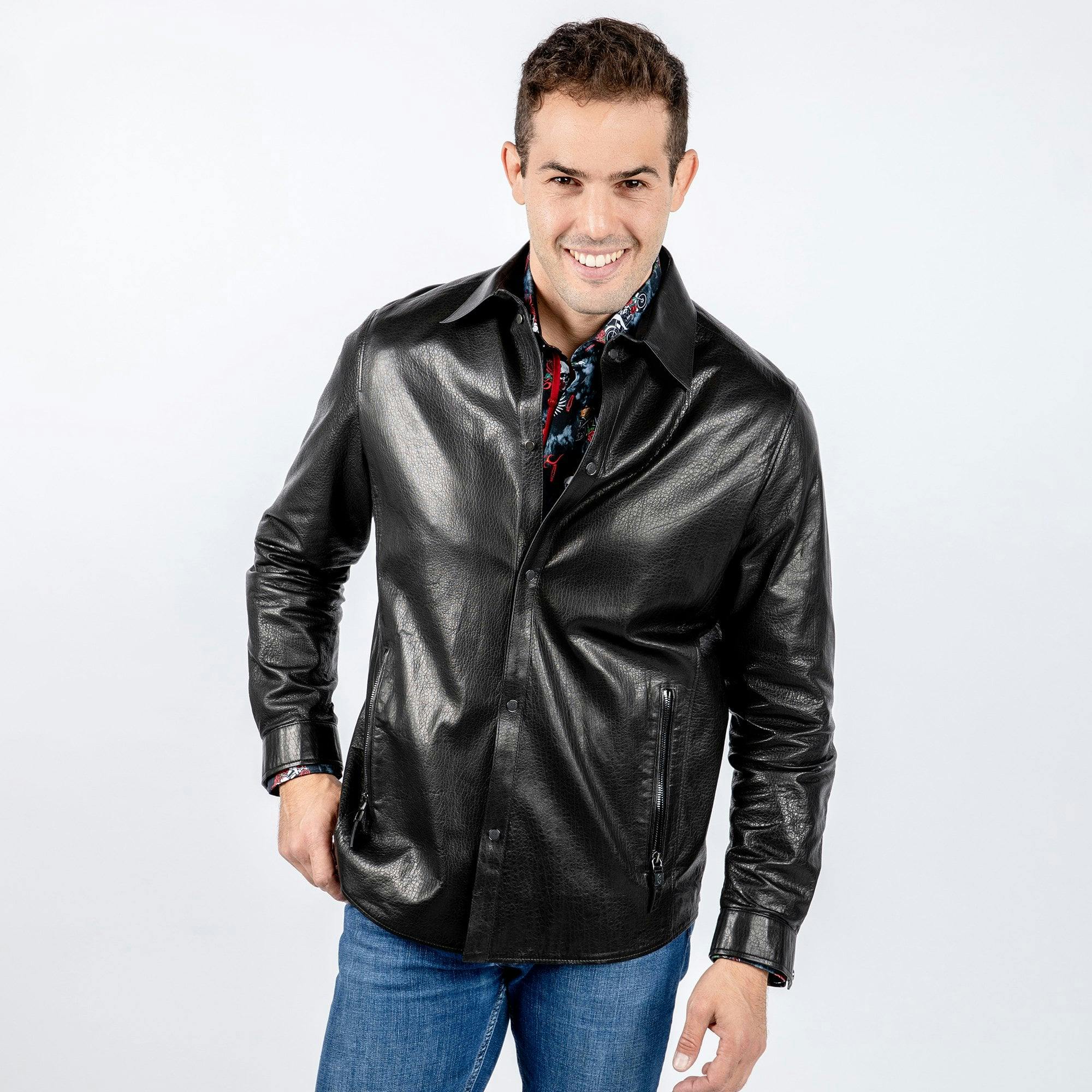 Claudio Lugli Black The Rebel Rider Leather Jacket - 44 Uk/ 54 Eu