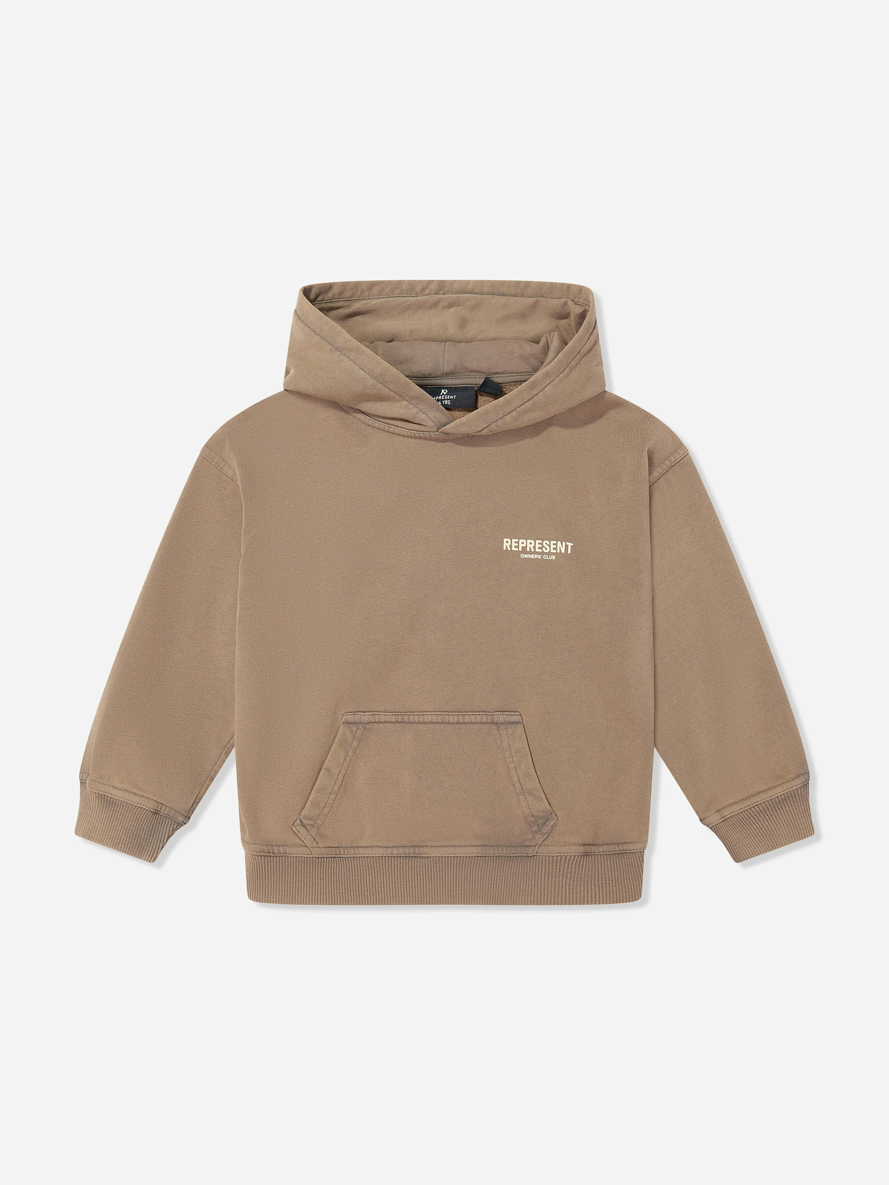 Represent Boys Brown Kids Mini Owners Club Hoodie In - 2 - 3 Years