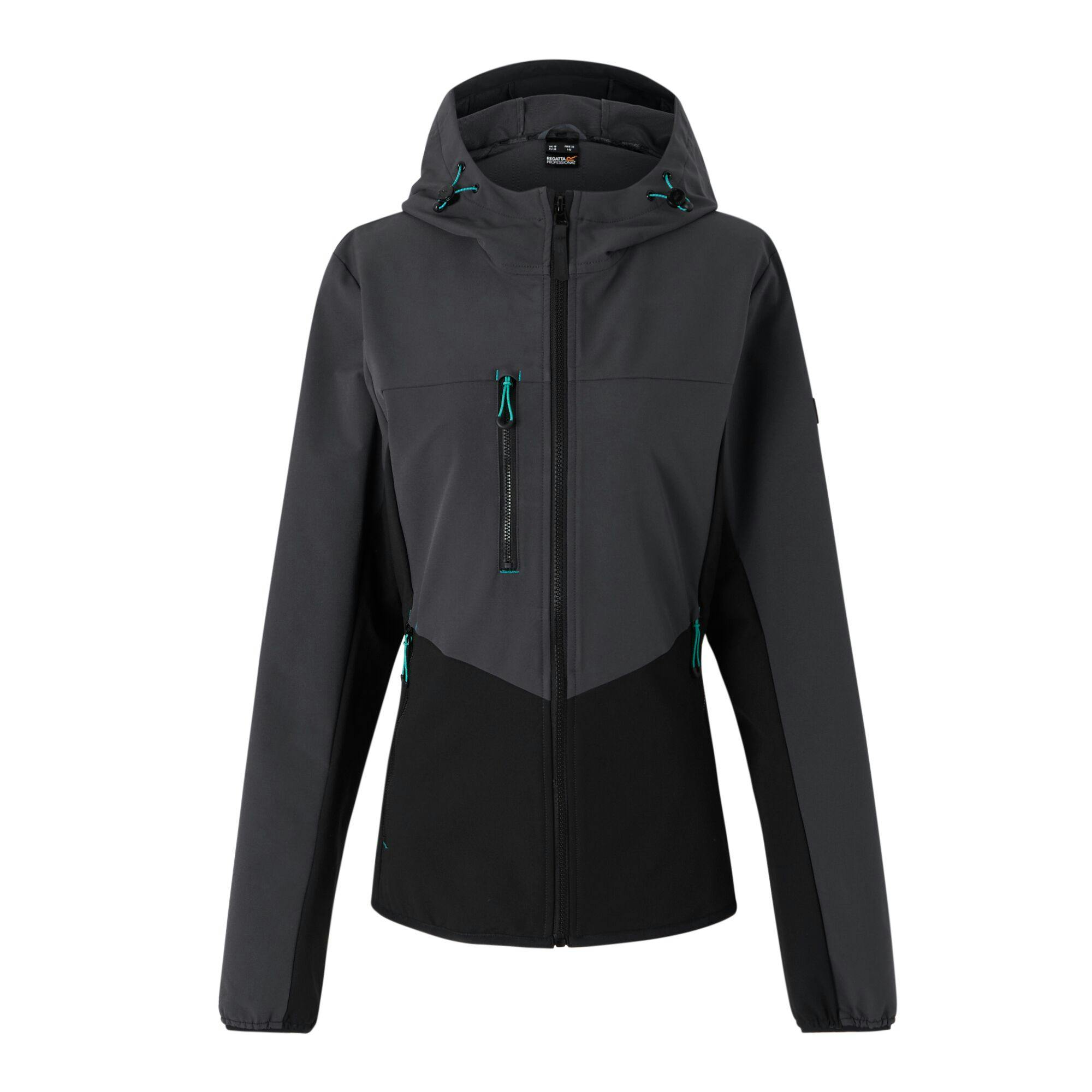 Regatta Women's Grey/Black Professional Ada Stretch Soft Shell Jacket - Slate - 10 Uk - Slate - 100% Mixed