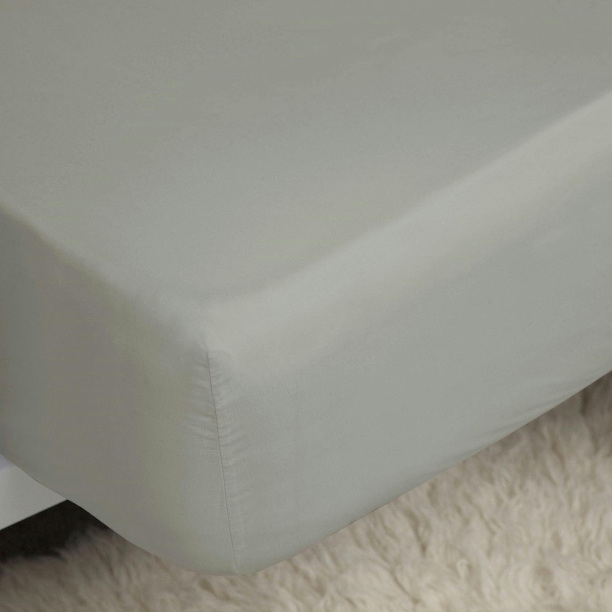 Belledorm Ultimate 1200 Thread Count Extra Deep Fitted Sheet - Platinum - Platinum - Kingsize - 100% Cotton