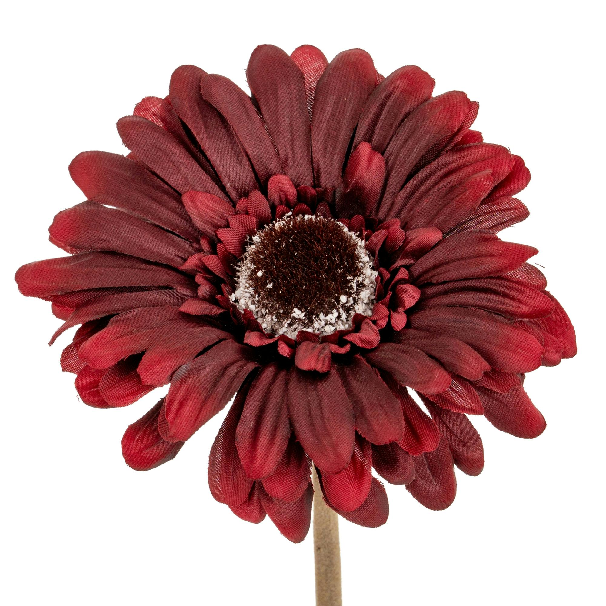 Hill Interiors Burgundy Soft Gerbera Gerbera Artificial Flower - One Size
