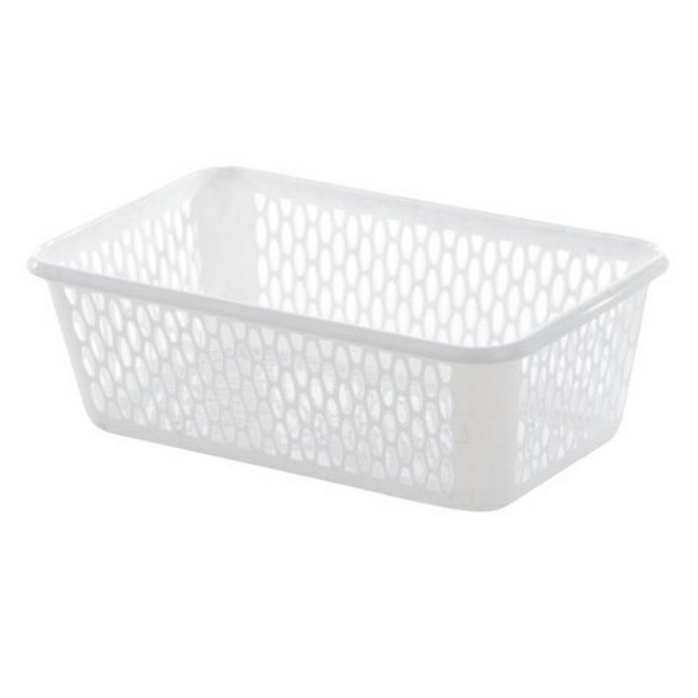 Leecroft White 25Cm Handy Basket 25 X 16 X 8Cm - One Colour - One Colour - One Size