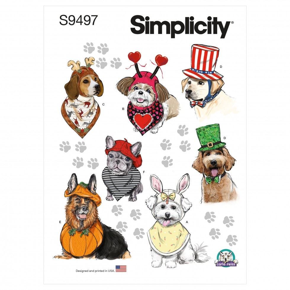 Simplicity Sewing Pattern 9497, Costumes For Pets, A (S-M-L) - Intermediate - A (S-M-L)