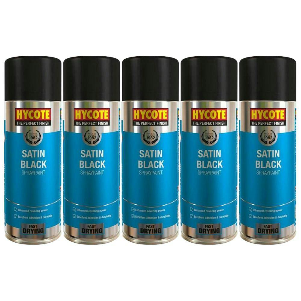 Hycote Black 6X Satin Spray Paint 400Ml - Image 10