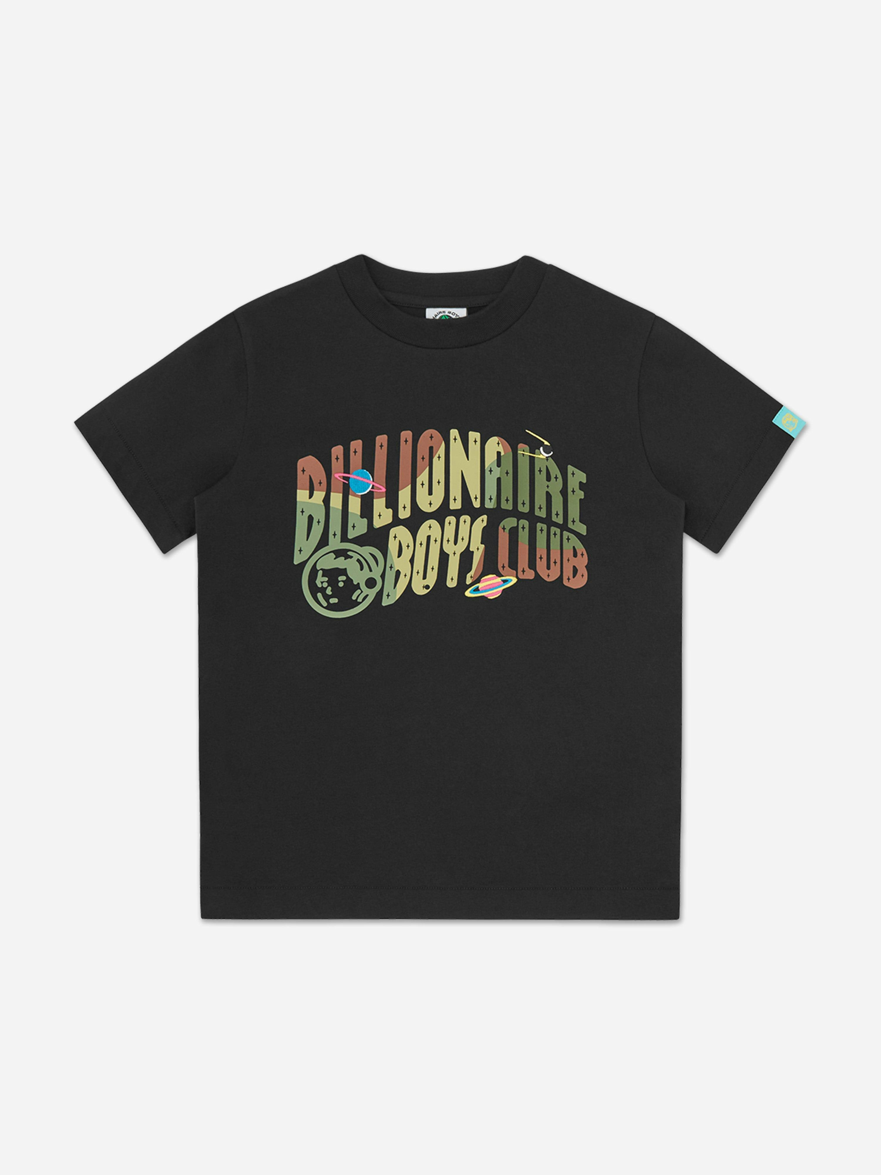 Billionaire Boys Club Boys Black Billionaire Club Space Camo Arch Logo T-Shirt In - 10 Yrs