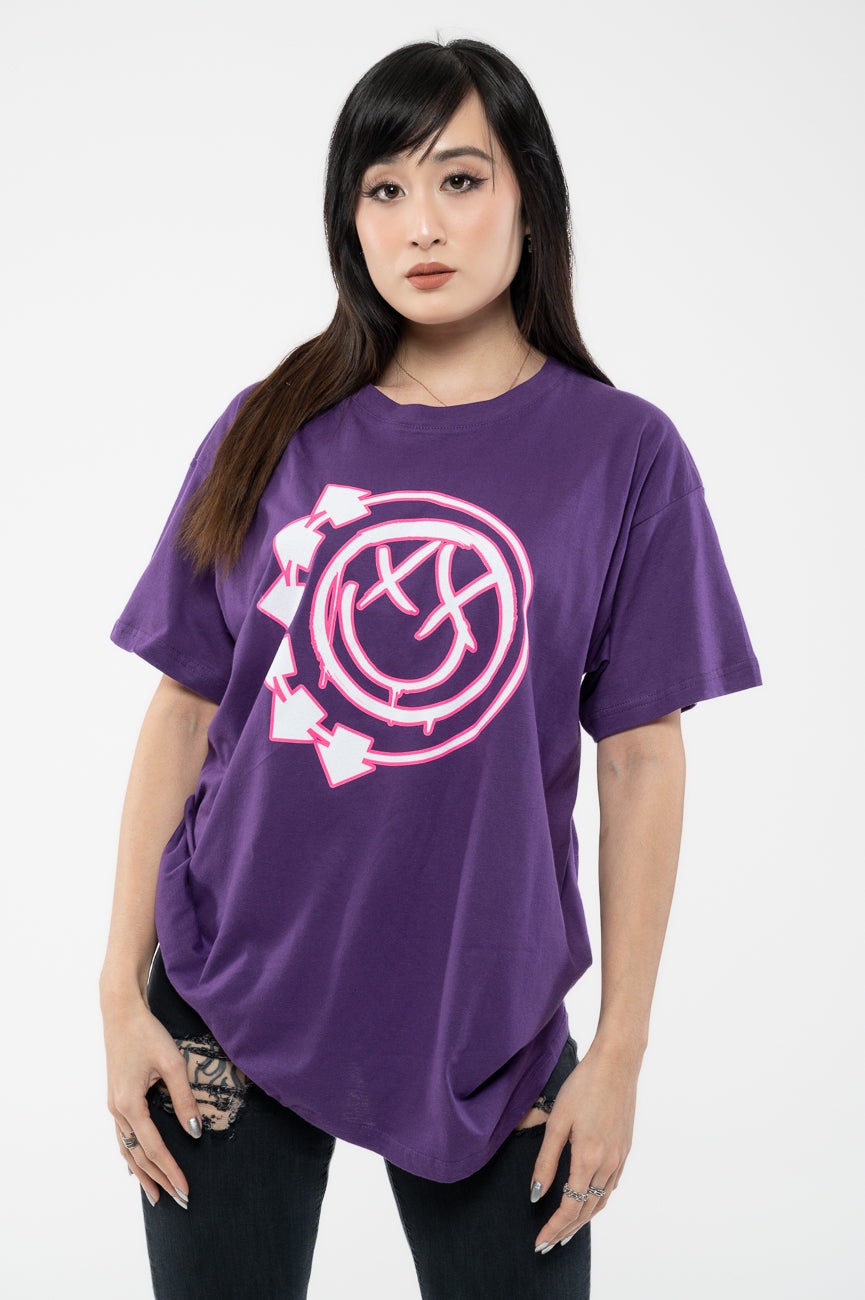 Paradiso Clothing Unisex Purple Paradiso Blink-182 Six Arrow Smile T Shirt - Xl