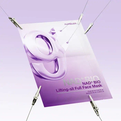Numbuzin No. 9 Nad+ Bio Lifting-Sil Full Face Mask Set (4 Sheets + Lifting Band)
