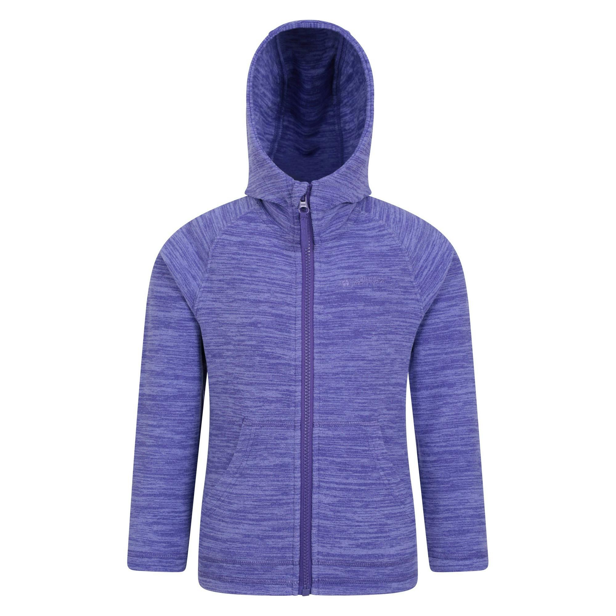 Mountain Warehouse Purple Childrens/Kids Snowdonia Ii Full Zip Hoodie - 13 Years - 100% Polyester