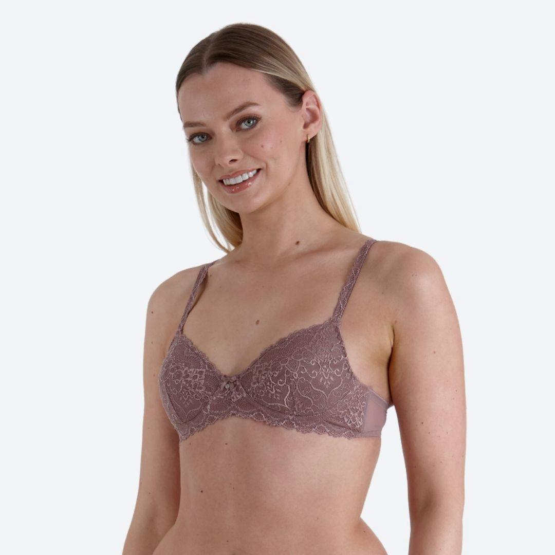 Little Women Women's Brown Little Tara Non-Wired Lace Bra - 32A
