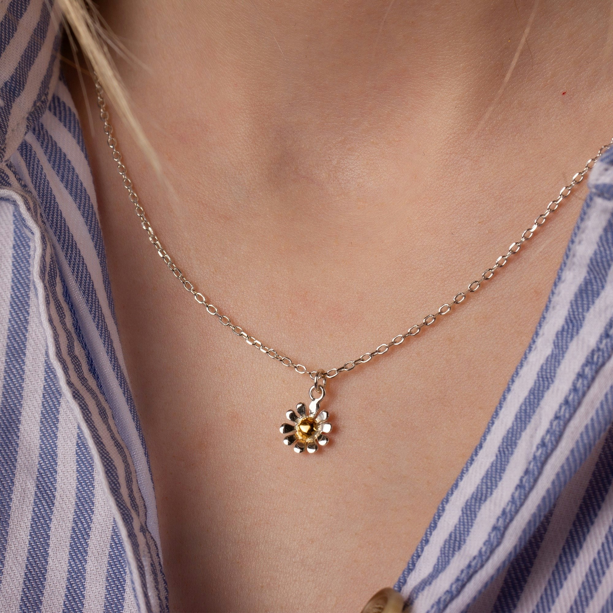 Mylee London Silver Daisy Necklace - Sterling - Yes