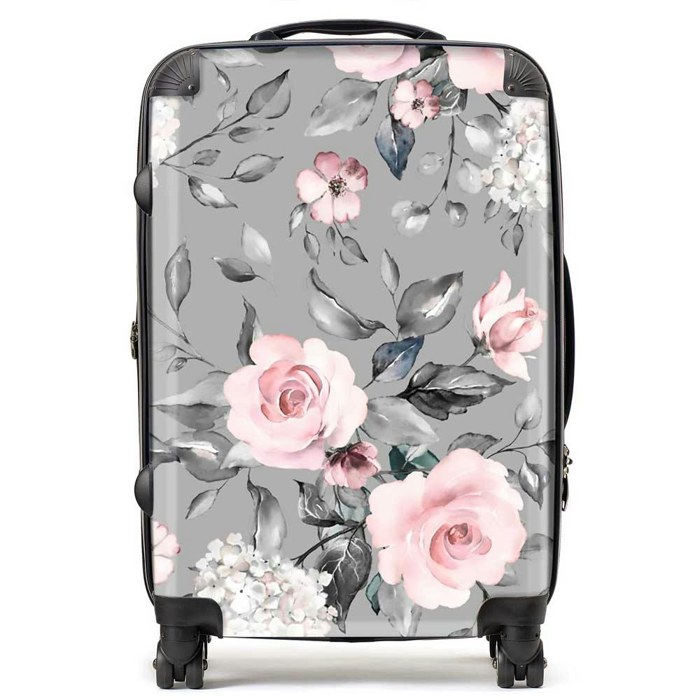 Warren Reed Pink Dusty Roses Suitcase - Medium