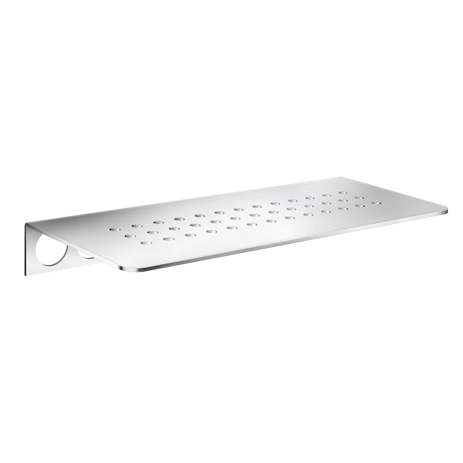 Smedbo Polished Stainless Steel Grout Line Shower Shelf With Holes (250 X 100Mm)