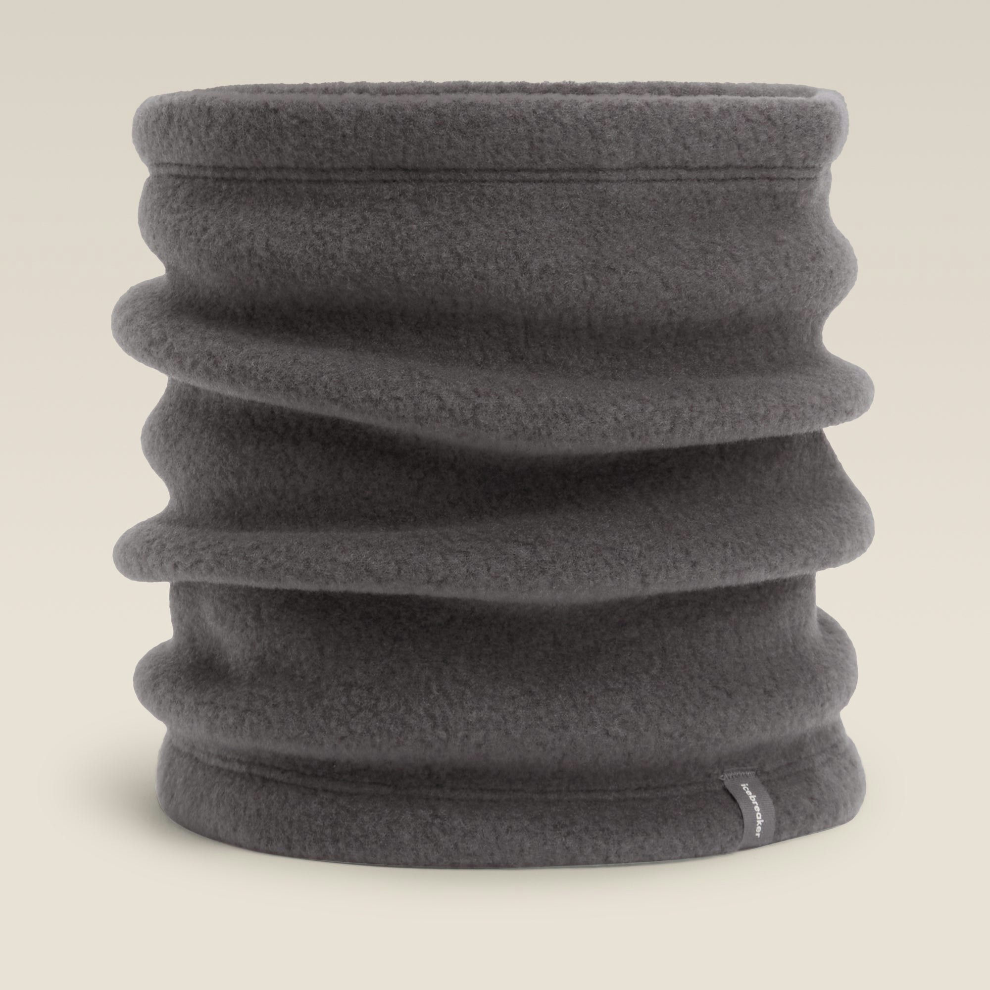 Icebreaker Grey 300Gsm Realfleece Merino Blend 800 Classic Pile Chute Neck Gaiter {Ic-0A57a8} - Obsidian