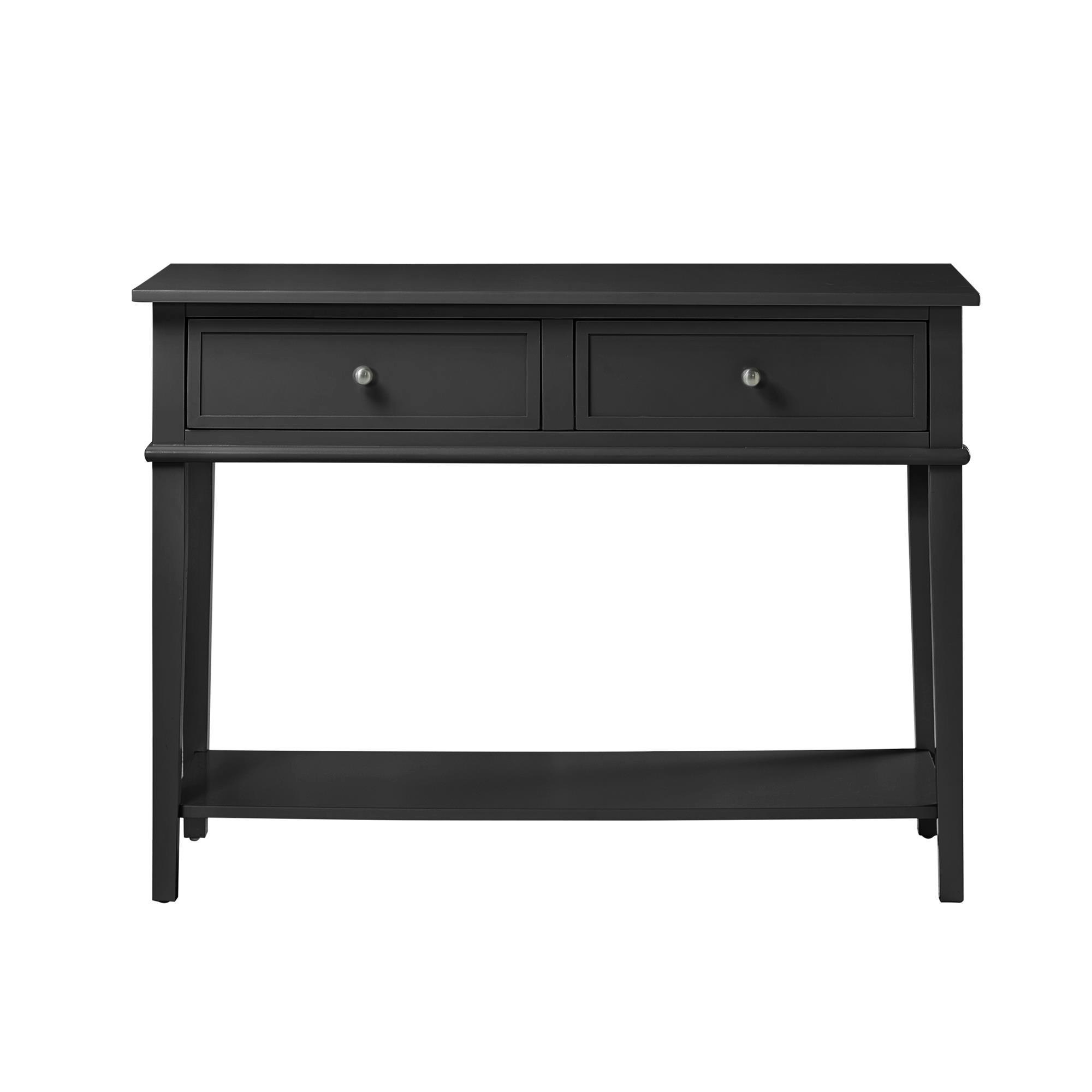 Rackhams Black Franklin Console Table With 2 Drawers