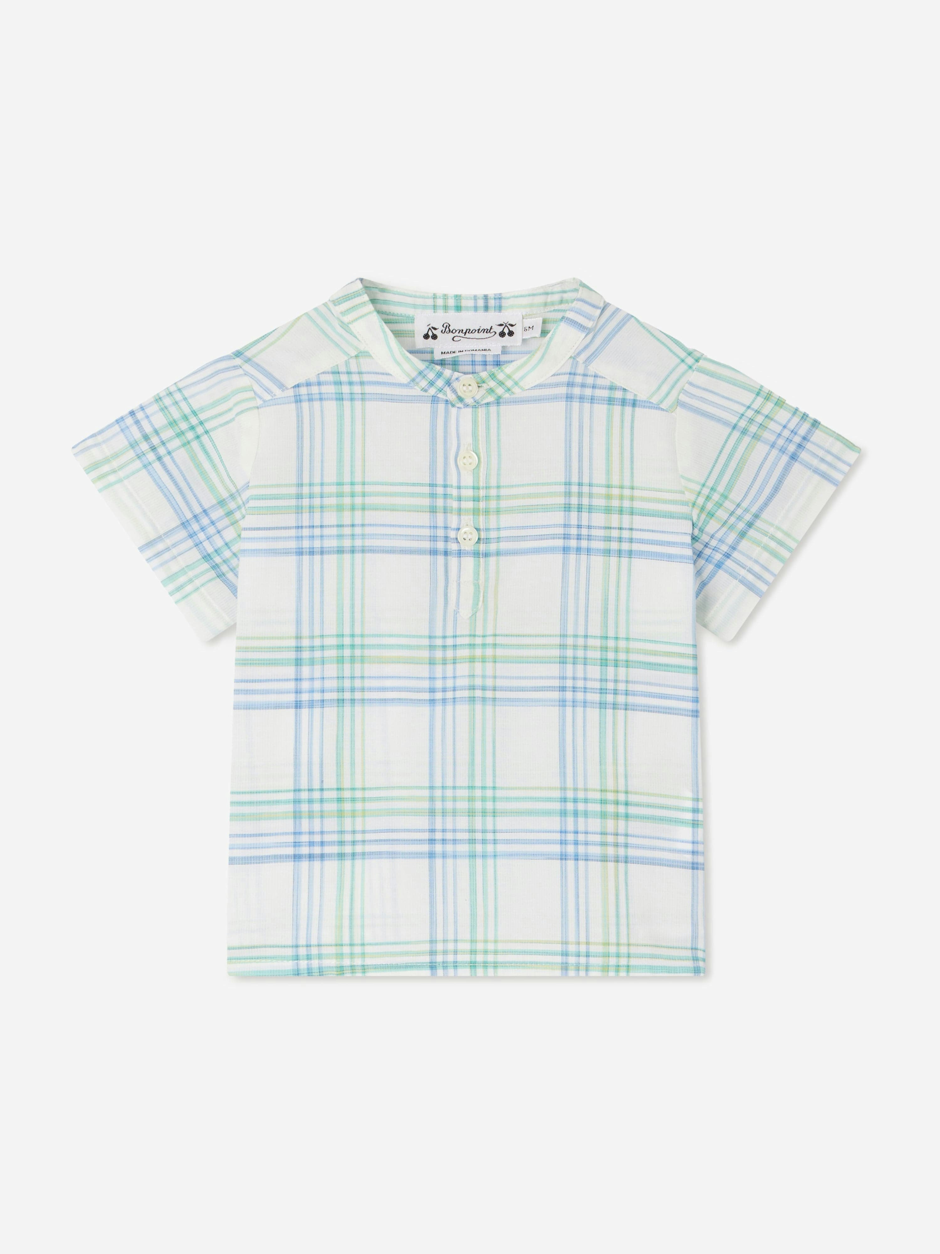 Bonpoint Men's Blue Baby Boys Cesari Shirt In - 12 Mths